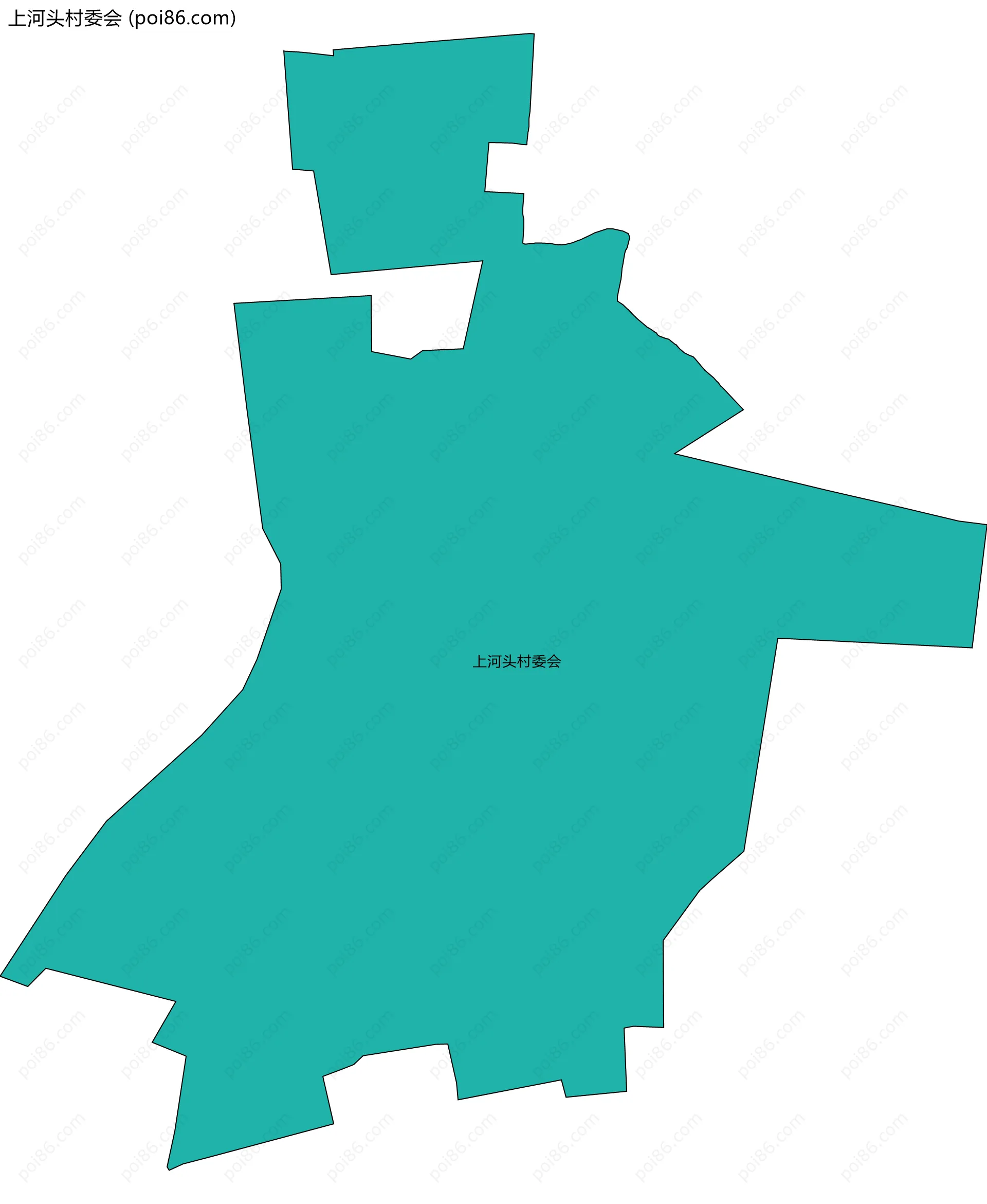 上河头村委会边界地图