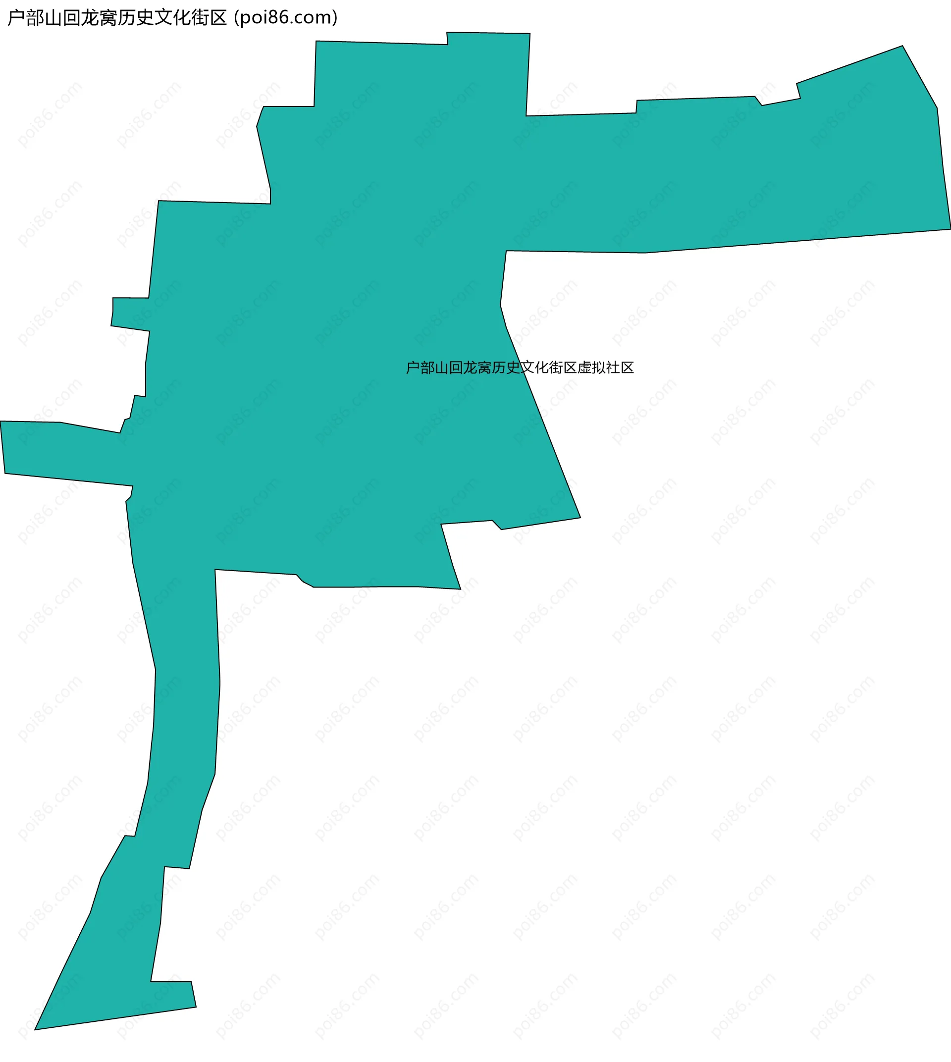 户部山回龙窝历史文化街区边界地图(五级行政区划)