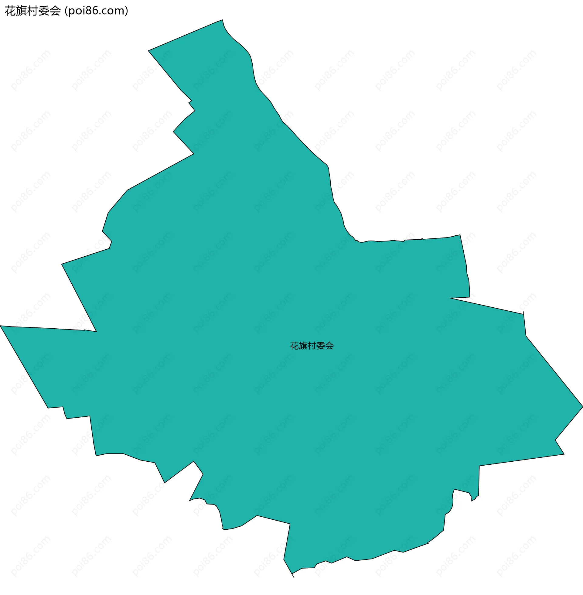 花旗村委会边界地图