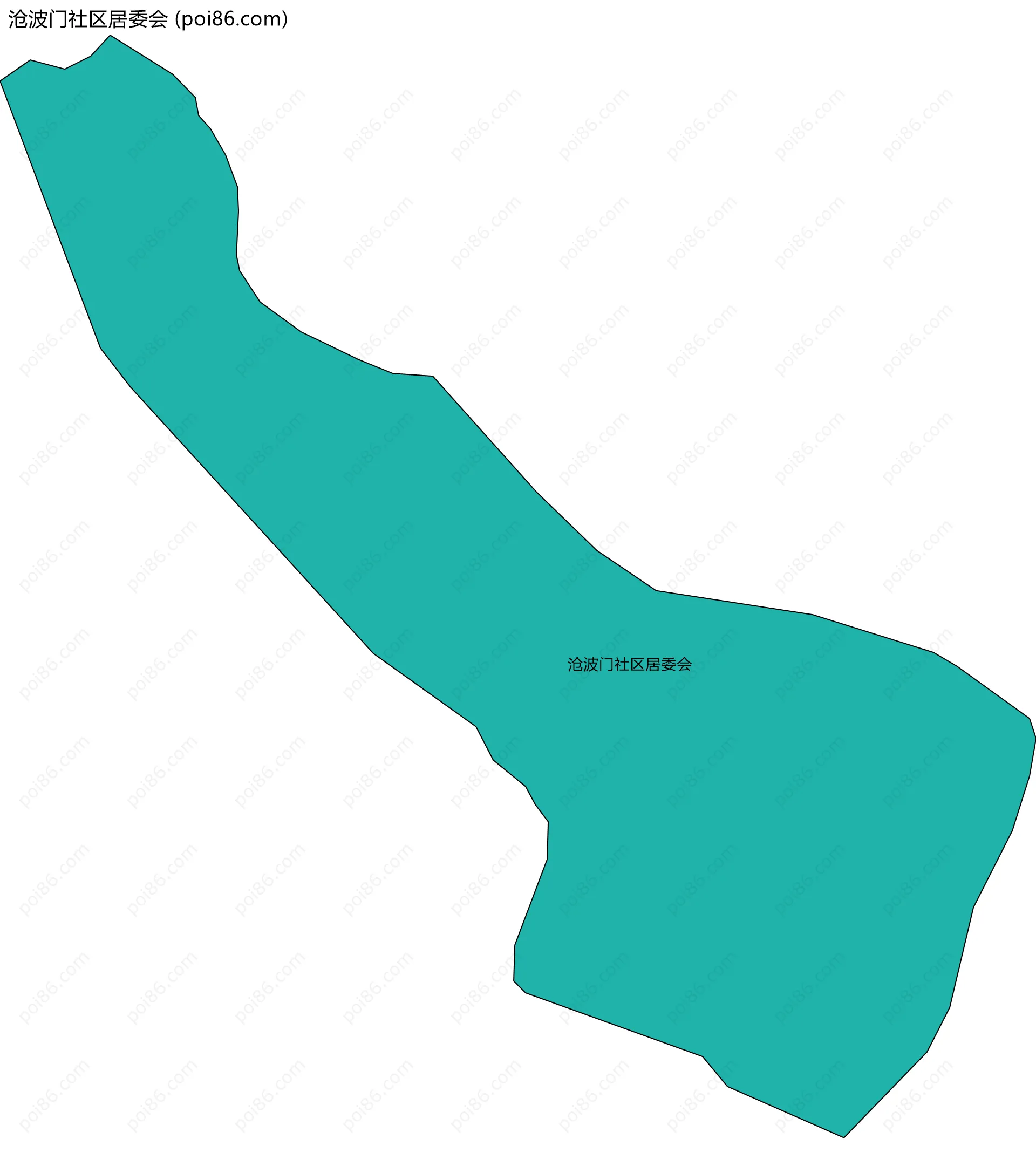 沧波门社区居委会边界地图
