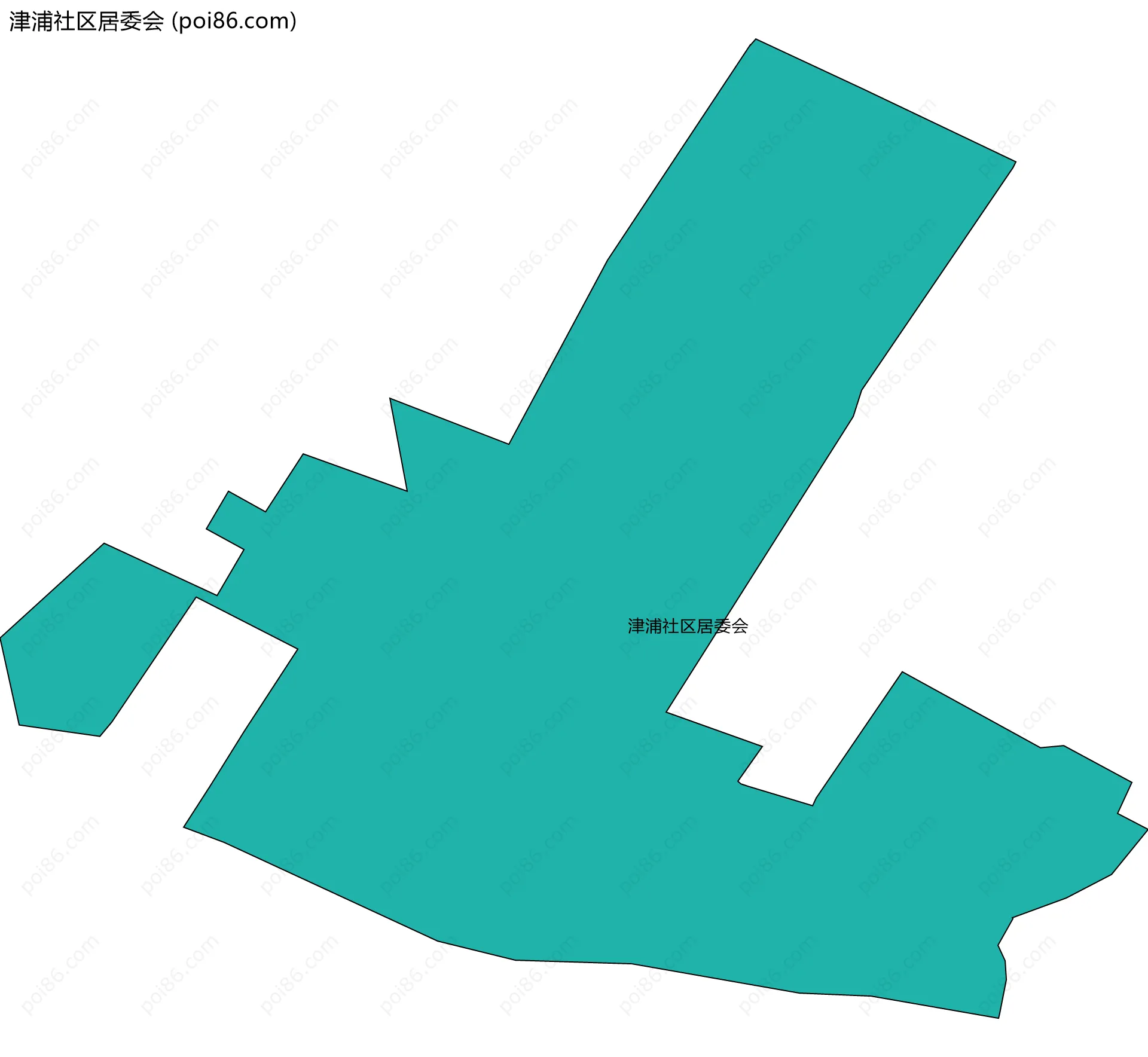 津浦社区居委会边界地图