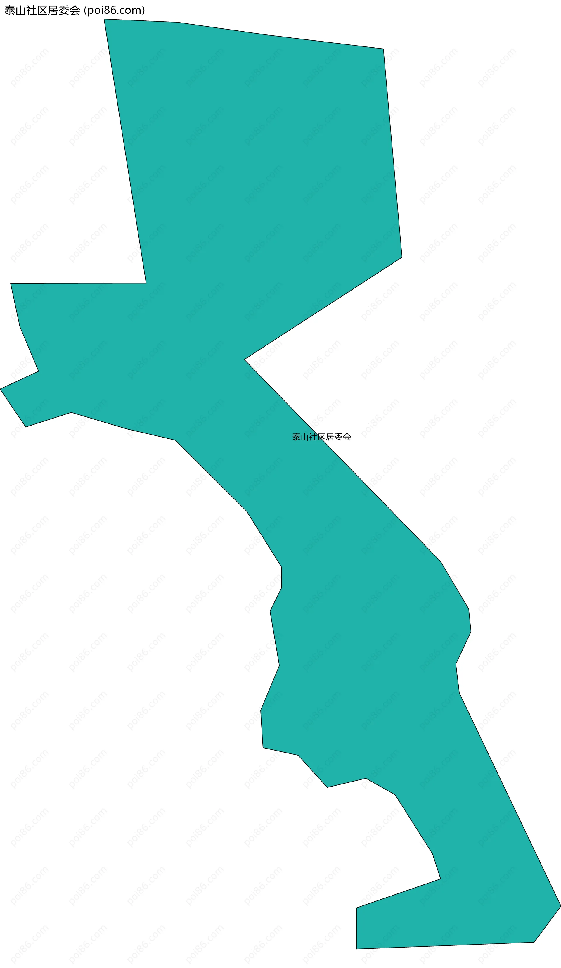 泰山社区居委会边界地图
