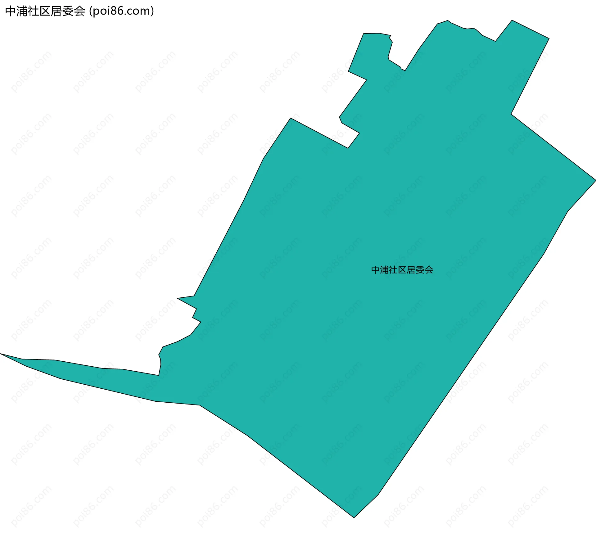 中浦社区居委会边界地图