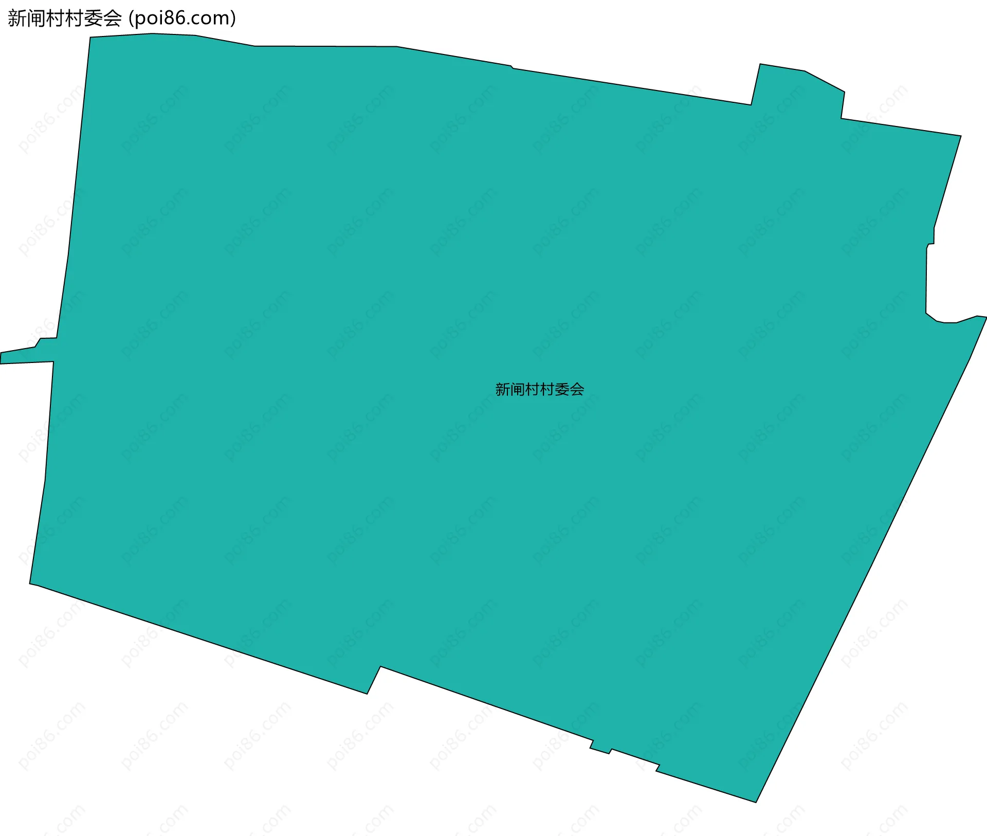 新闸村村委会边界地图