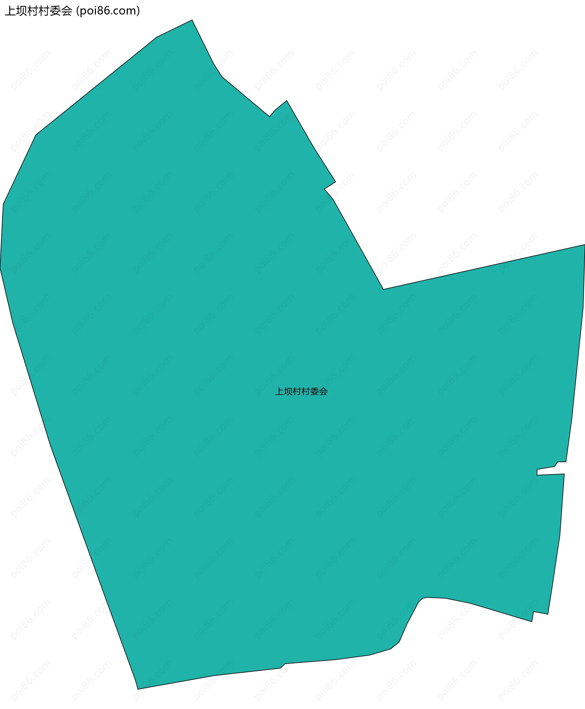 上坝村村委会边界地图