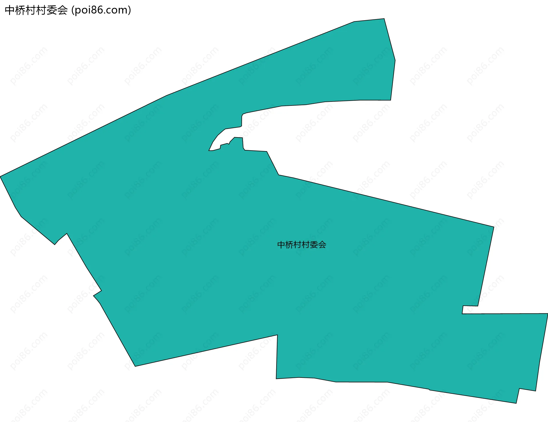 中桥村村委会边界地图
