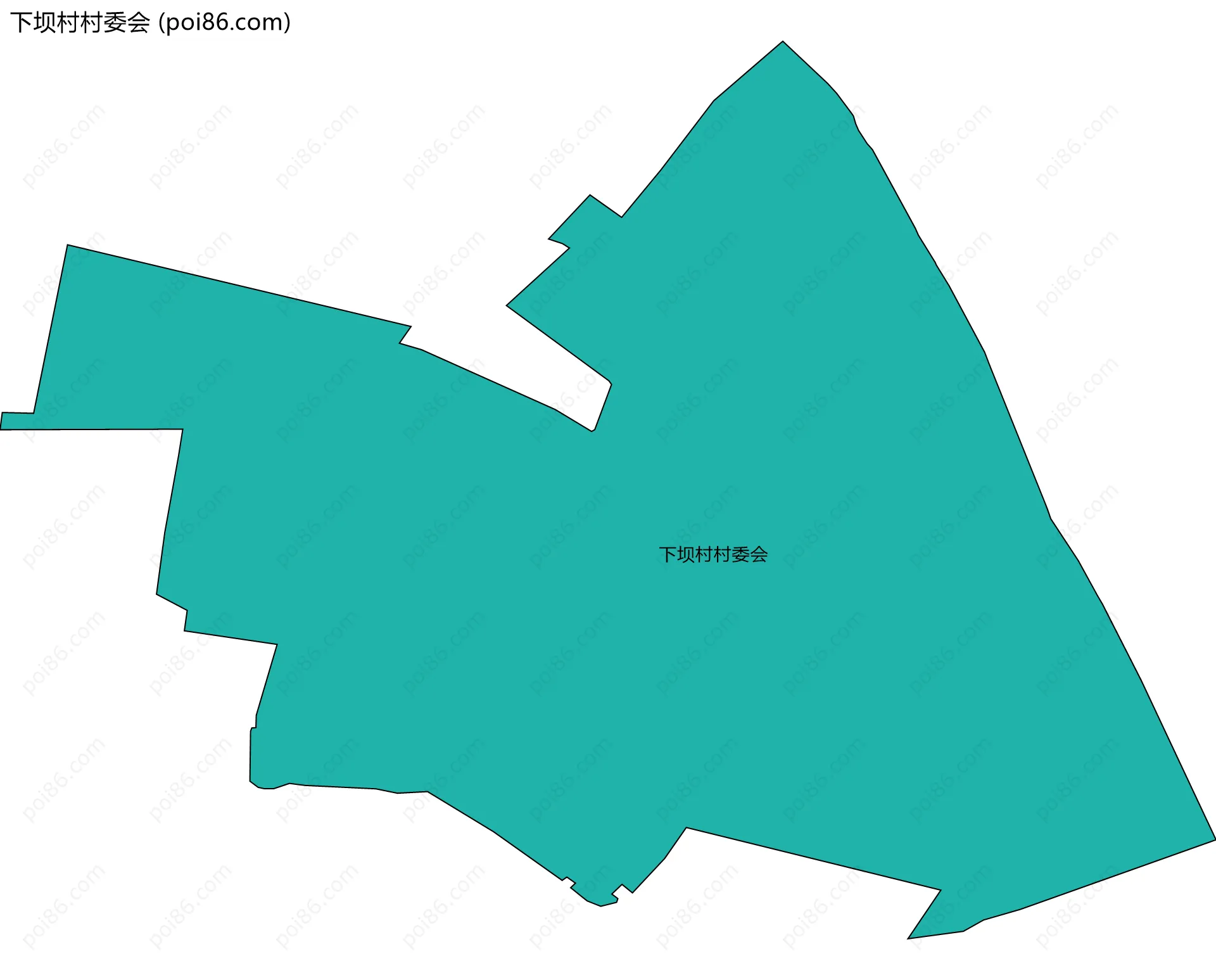 下坝村村委会边界地图
