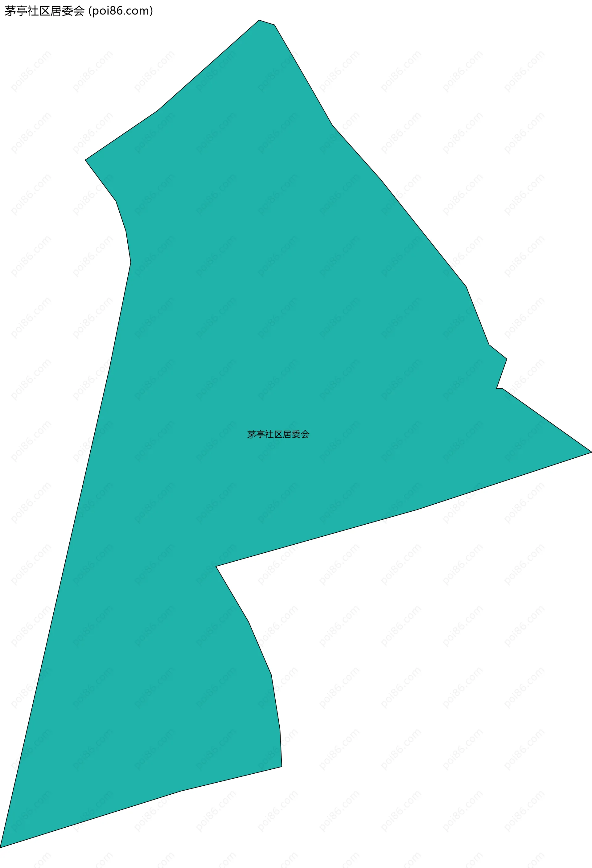 茅亭社区居委会边界地图