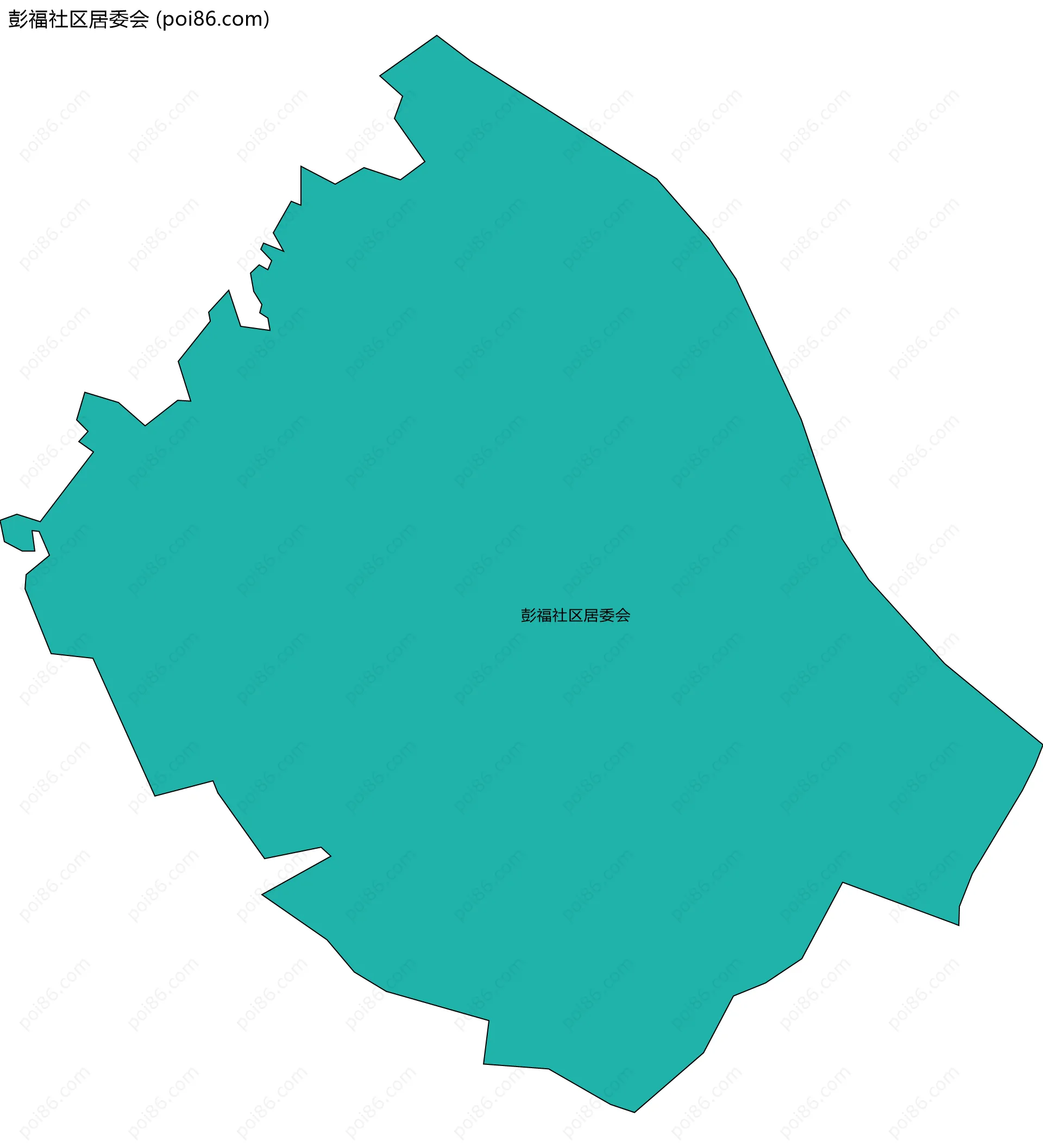 彭福社区居委会边界地图