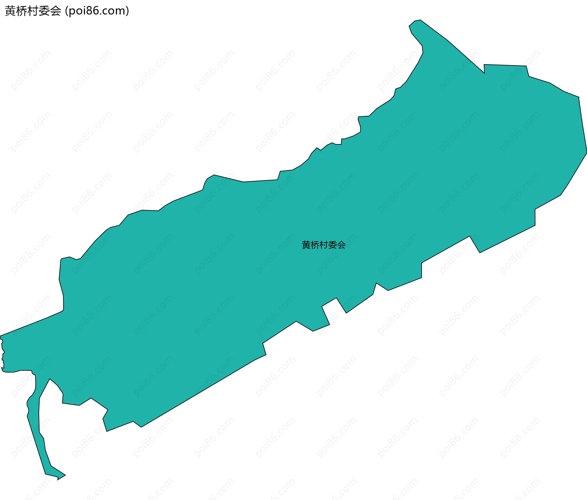 黄桥村委会边界地图