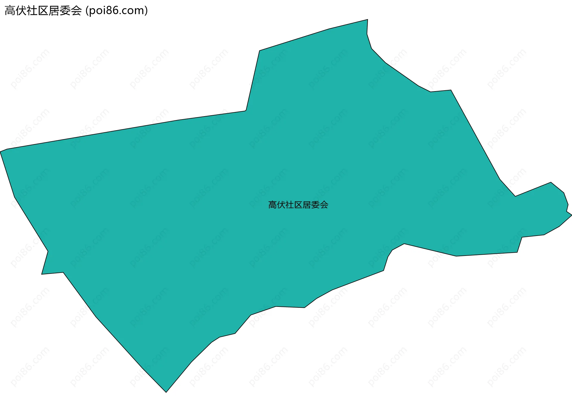 高伏社区居委会边界地图