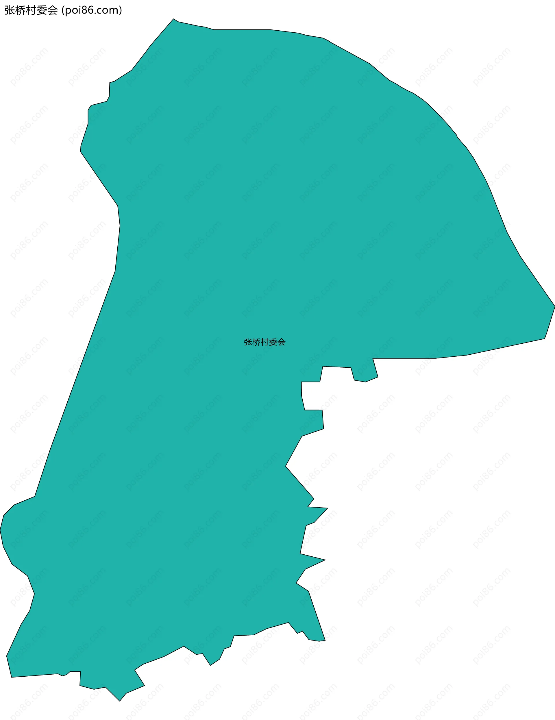 张桥村委会边界地图