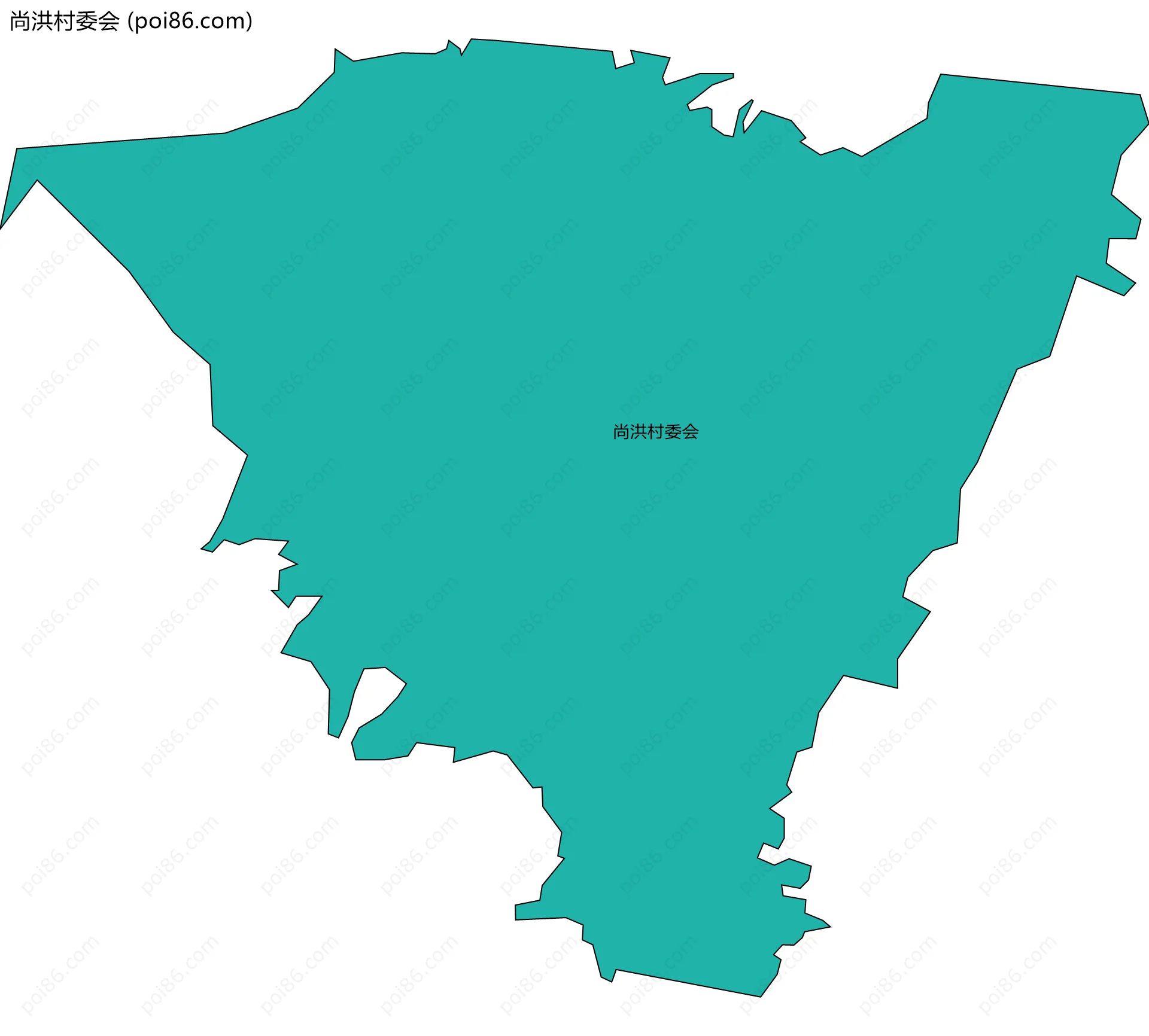 尚洪村委会边界地图