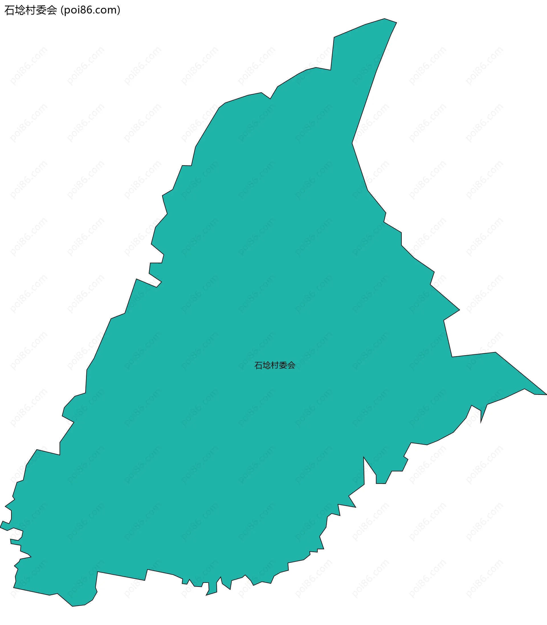 石埝村委会边界地图