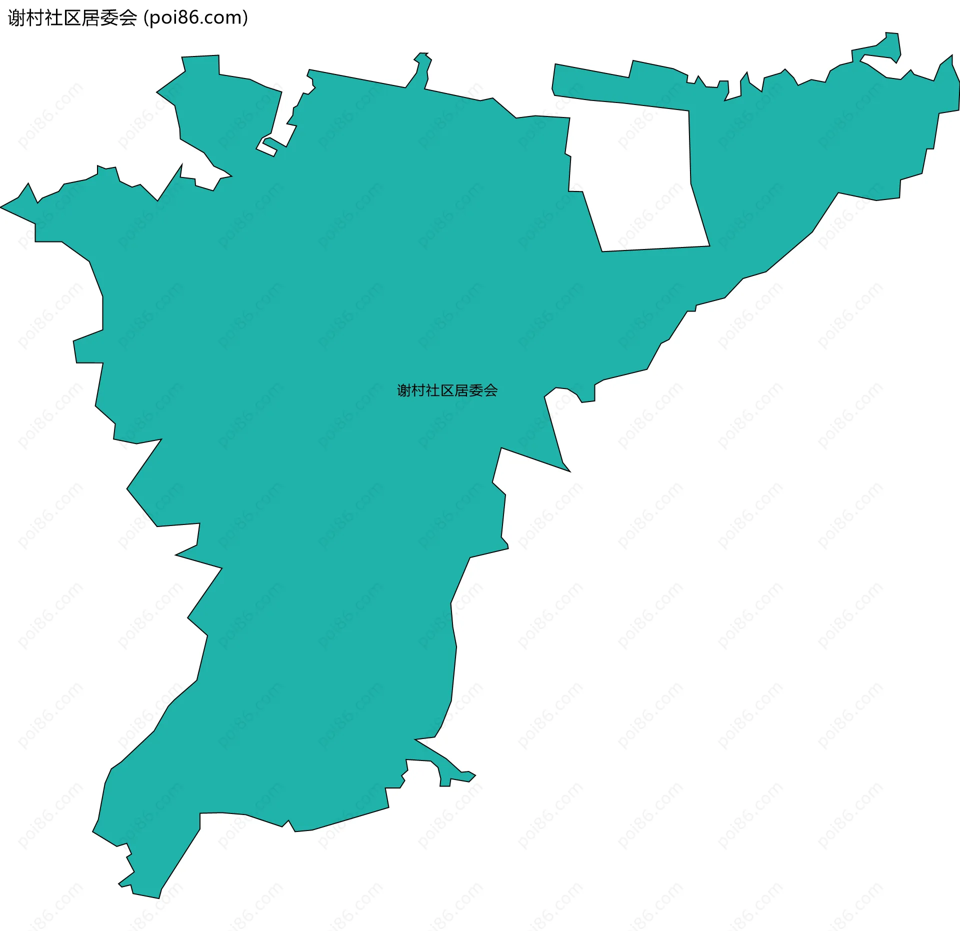 谢村社区居委会边界地图