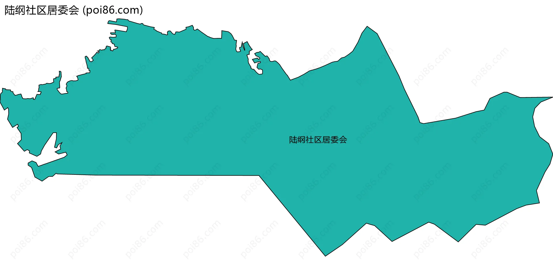 陆纲社区居委会边界地图