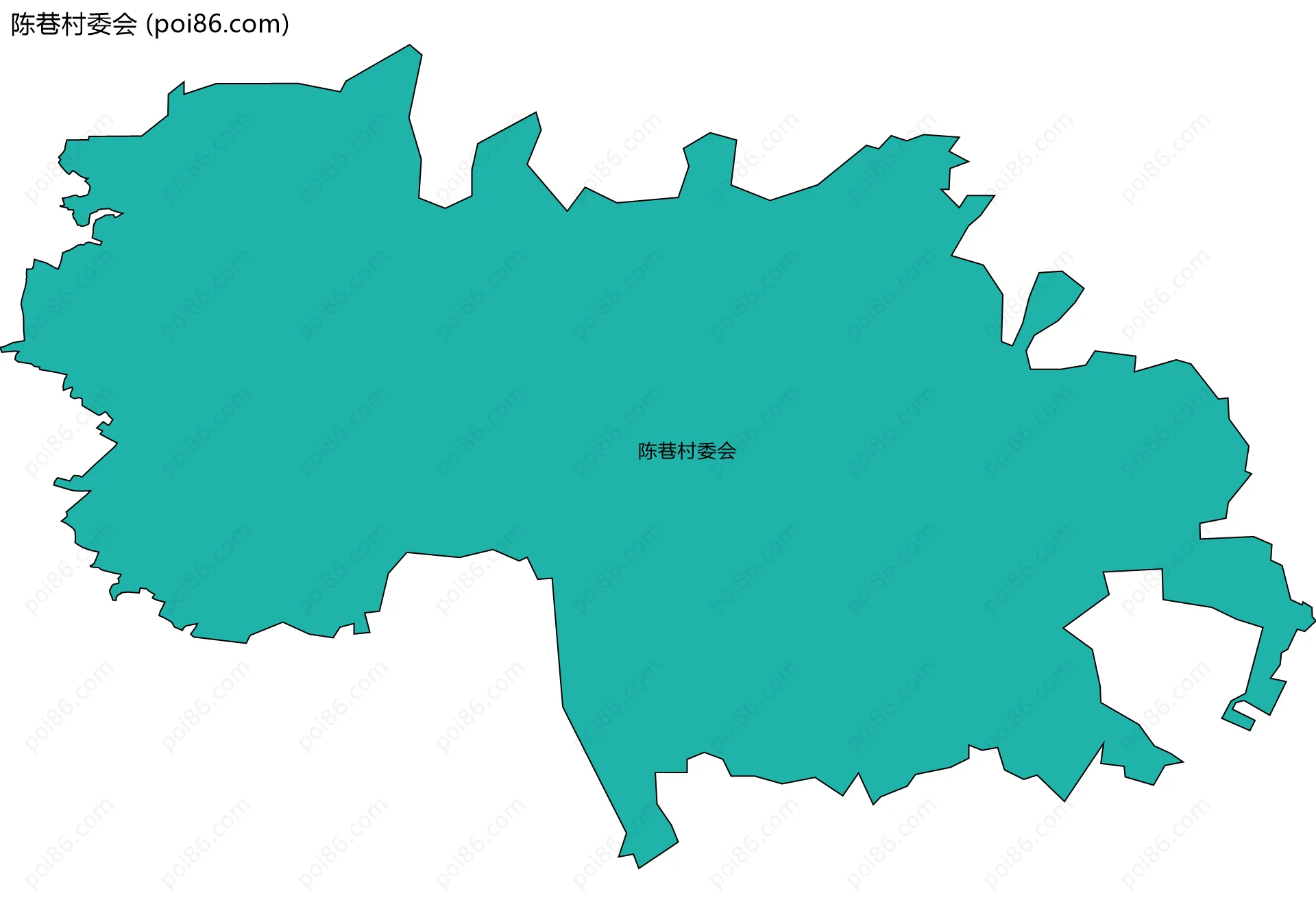 陈巷村委会边界地图