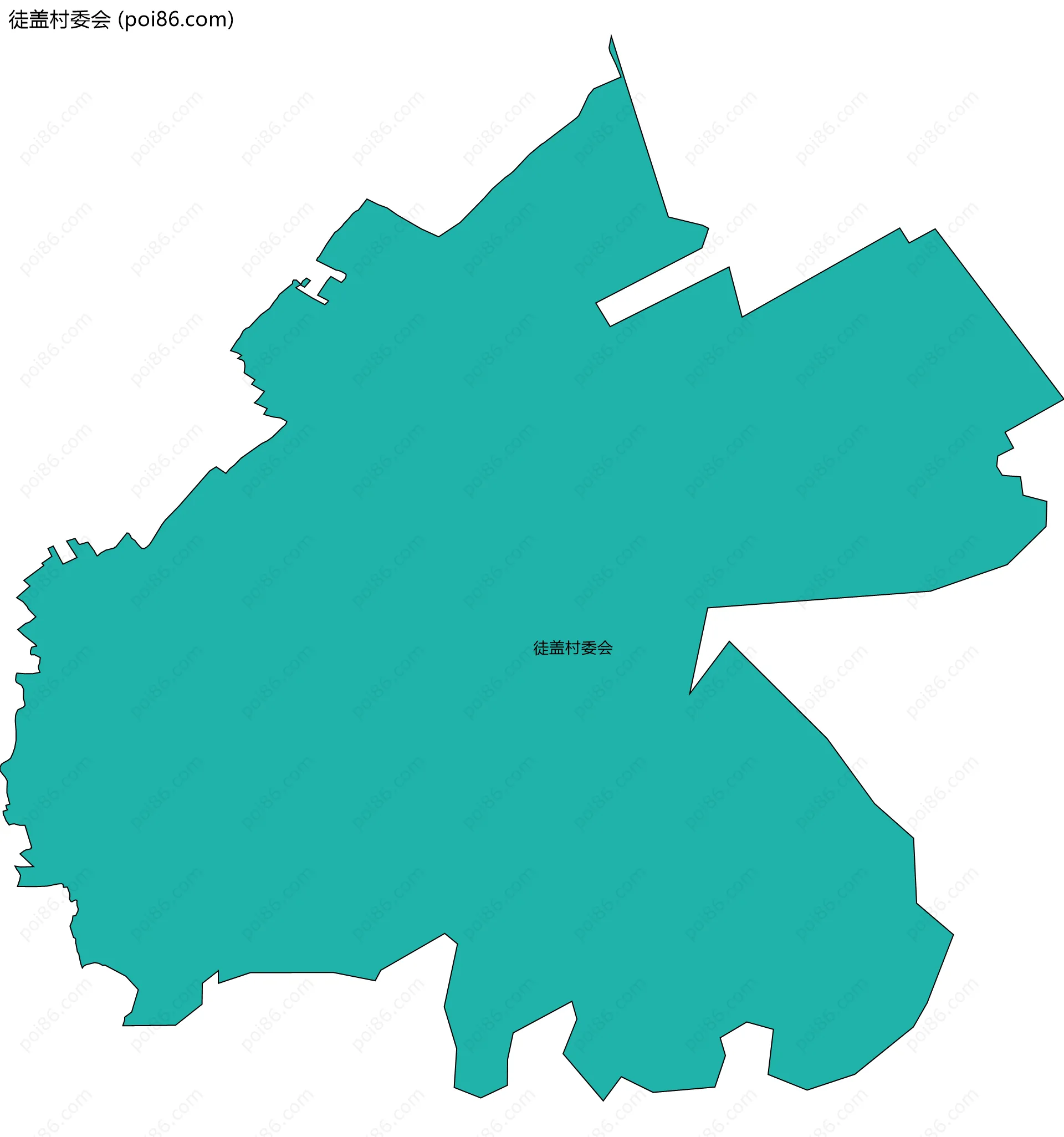 徒盖村委会边界地图
