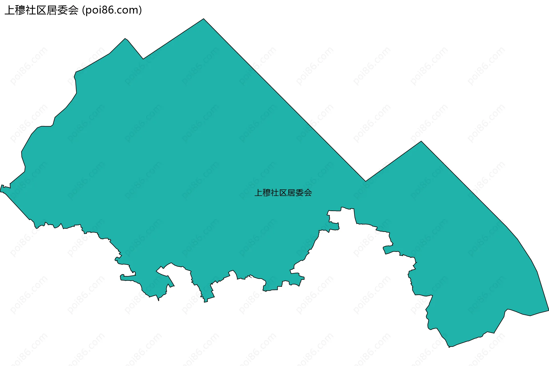 上穆社区居委会边界地图