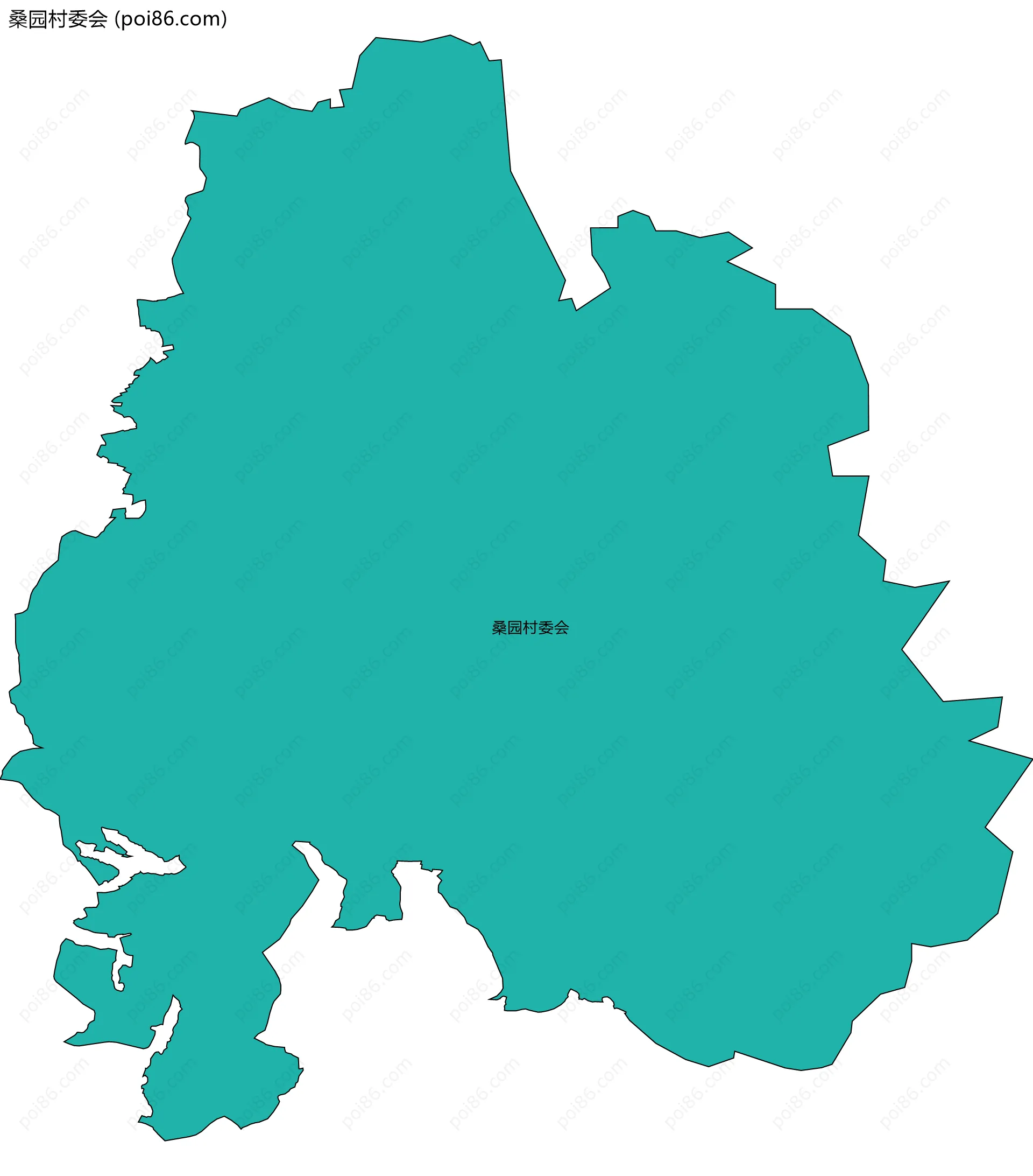 桑园村委会边界地图