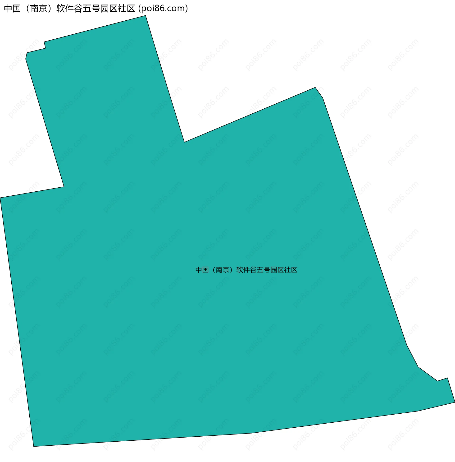 中国（南京）软件谷五号园区社区边界地图