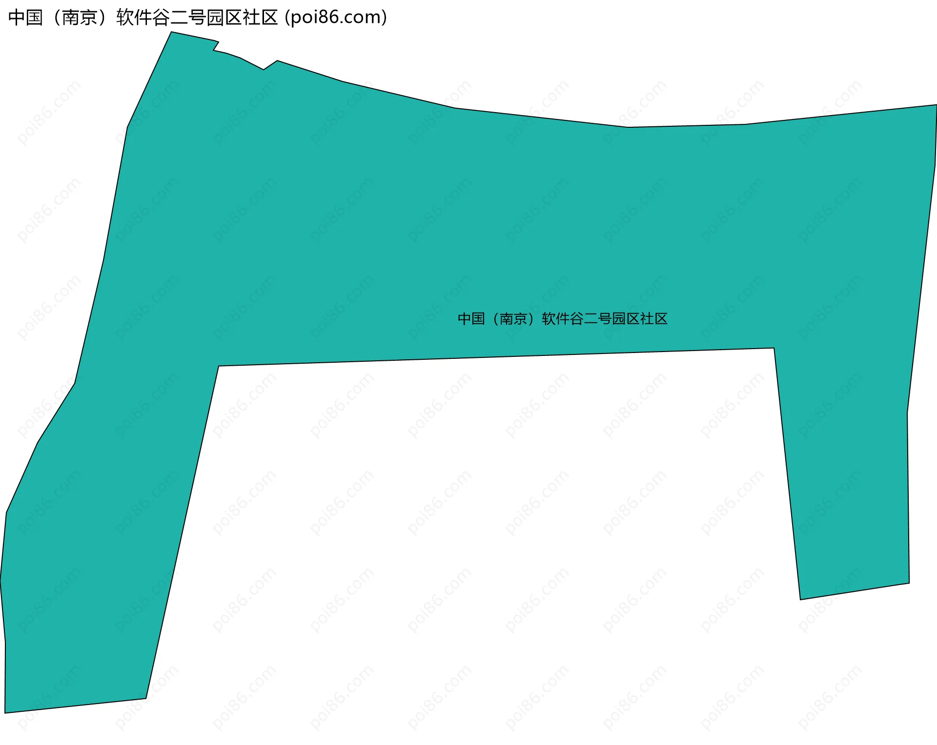 中国（南京）软件谷二号园区社区边界地图