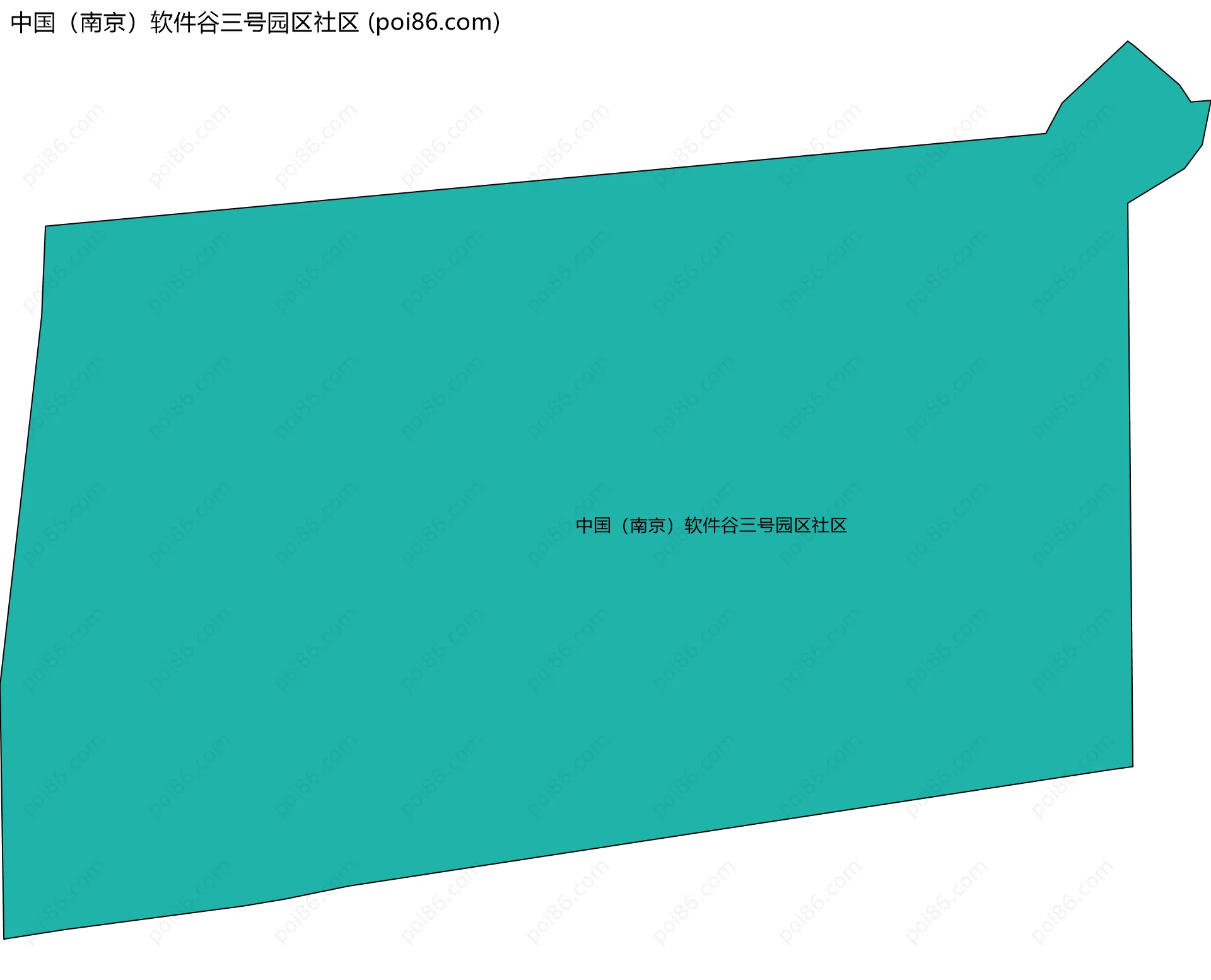 中国（南京）软件谷三号园区社区边界地图