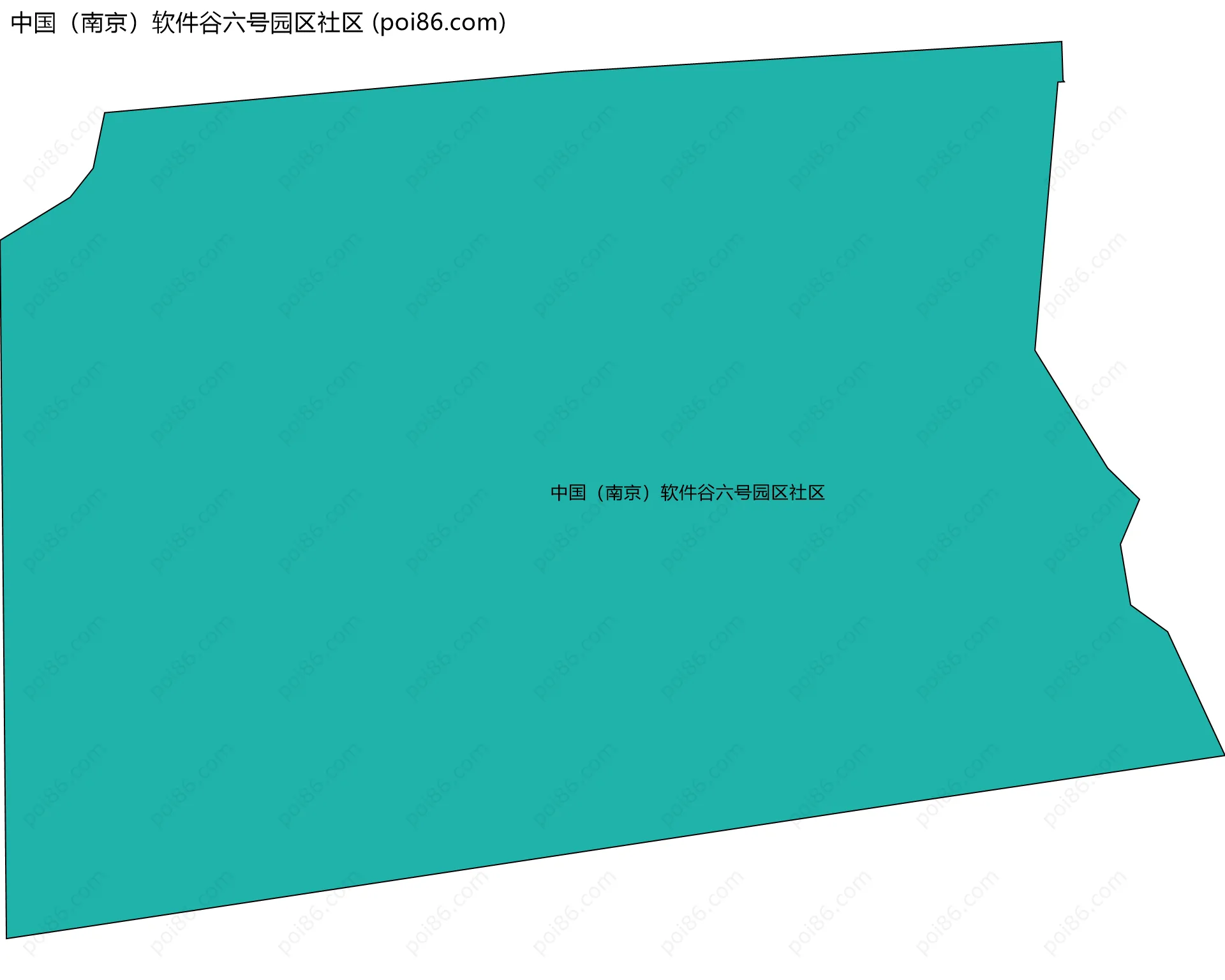 中国（南京）软件谷六号园区社区边界地图