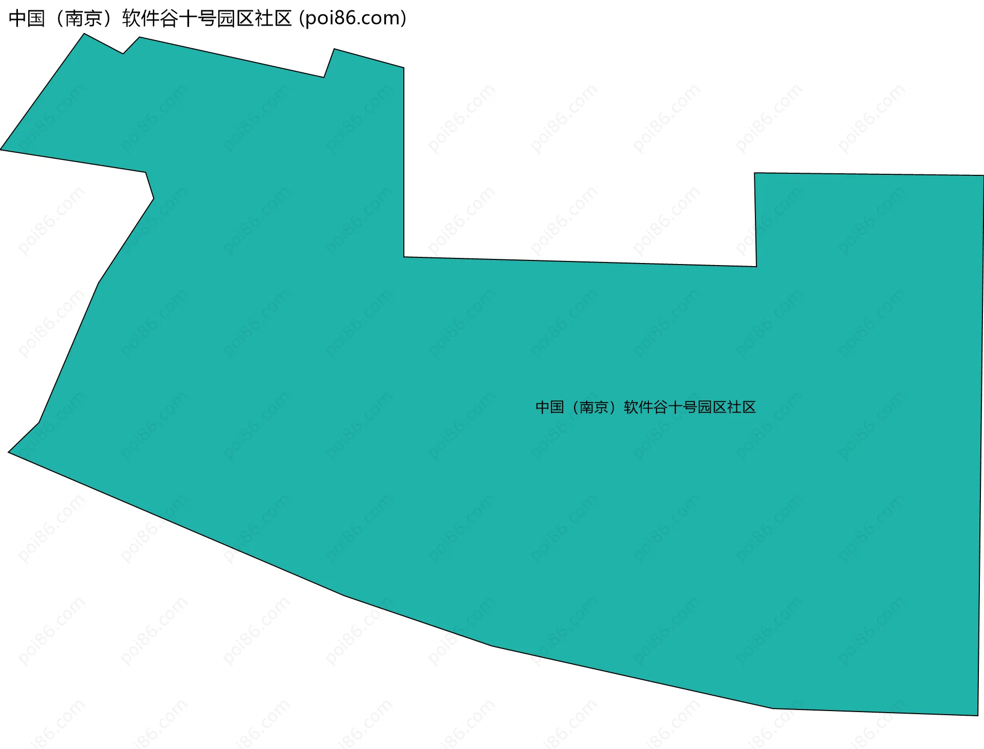 中国（南京）软件谷十号园区社区边界地图