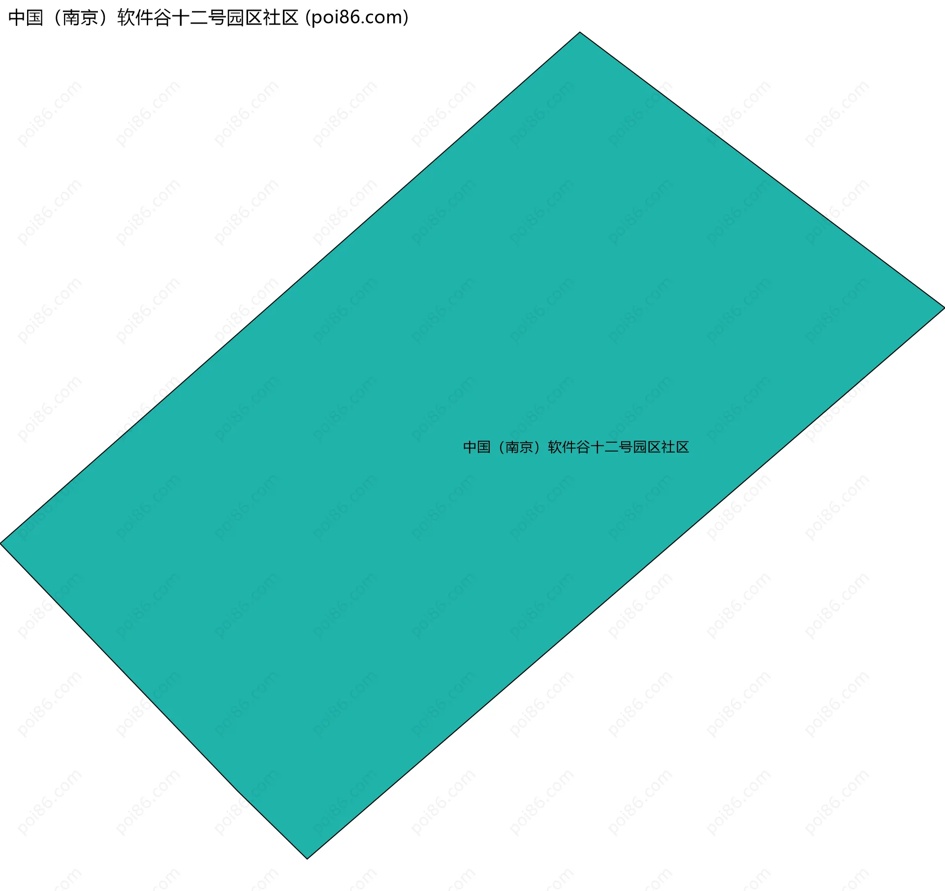 中国（南京）软件谷十二号园区社区边界地图