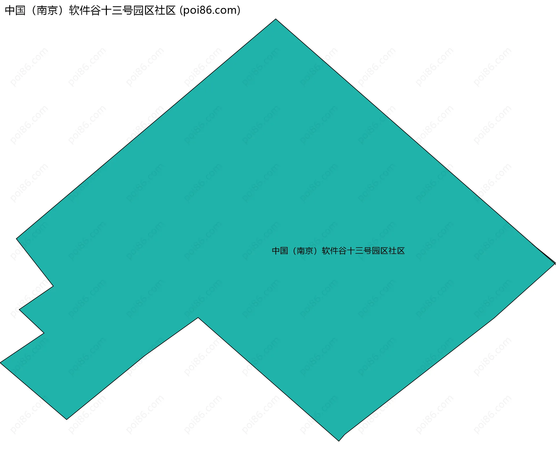 中国（南京）软件谷十三号园区社区边界地图