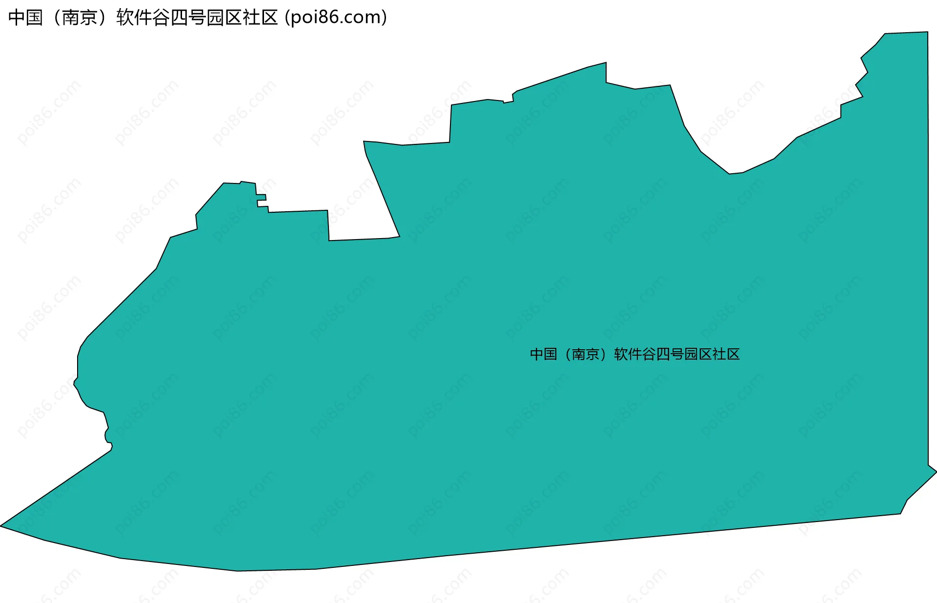 中国（南京）软件谷四号园区社区边界地图