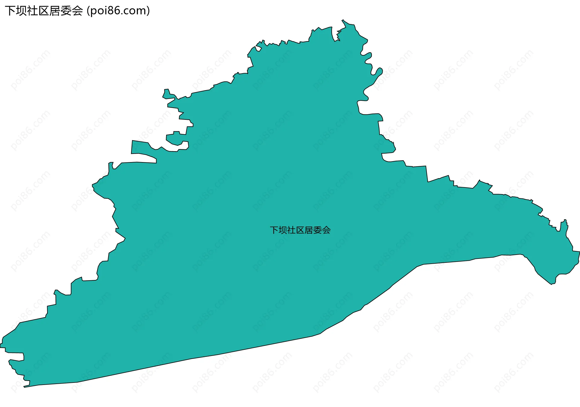 下坝社区居委会边界地图