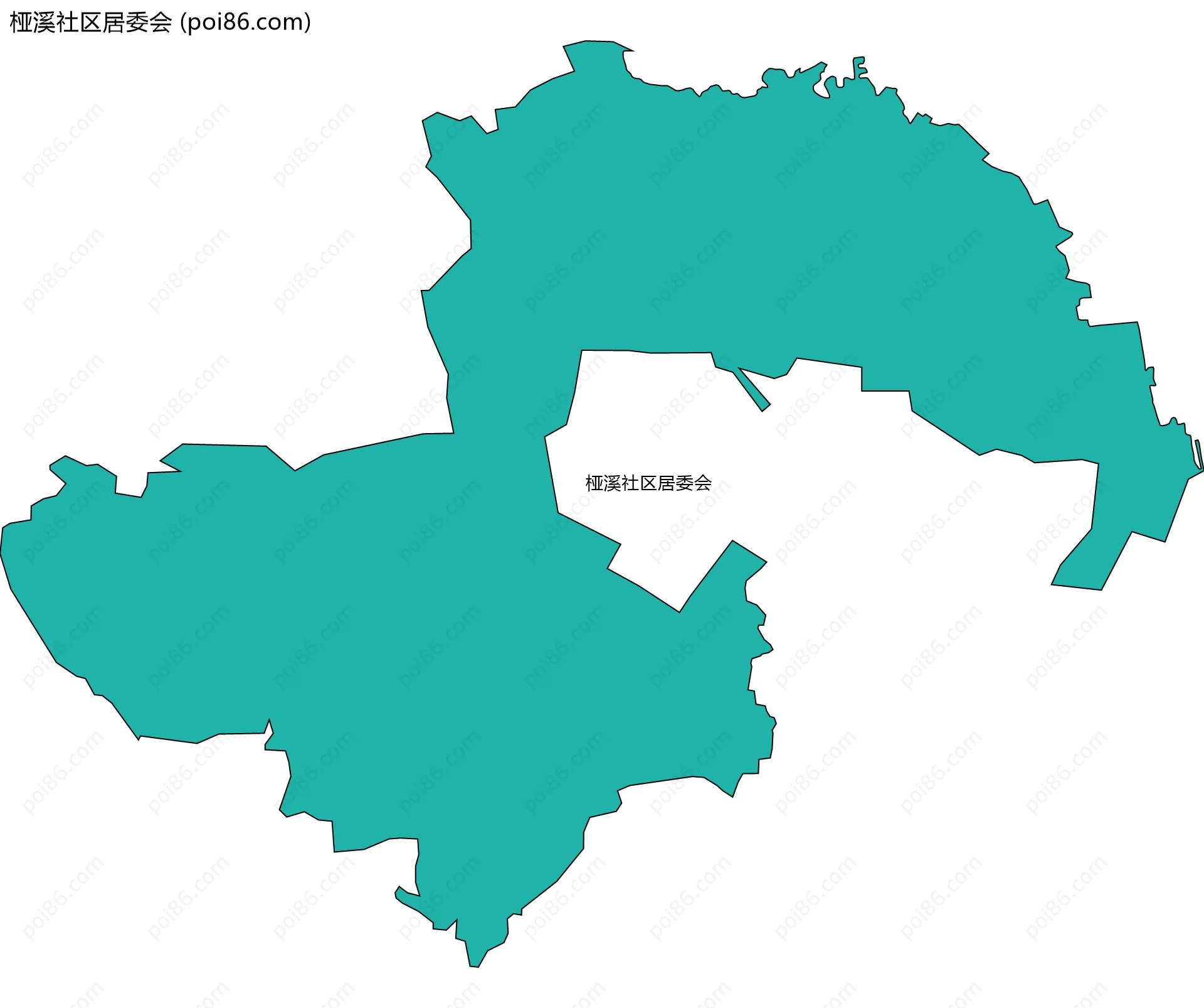 桠溪社区居委会边界地图