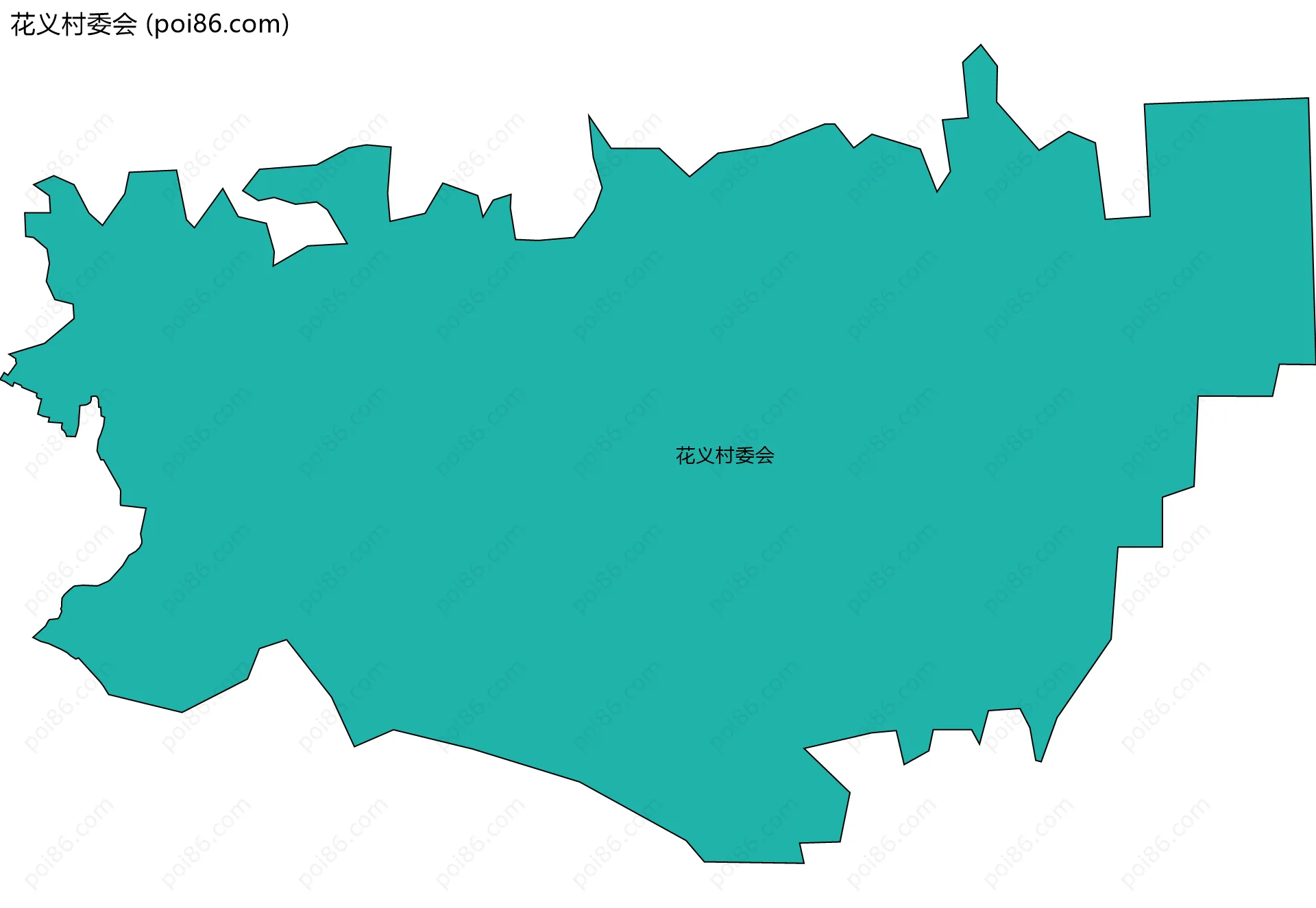 花义村委会边界地图