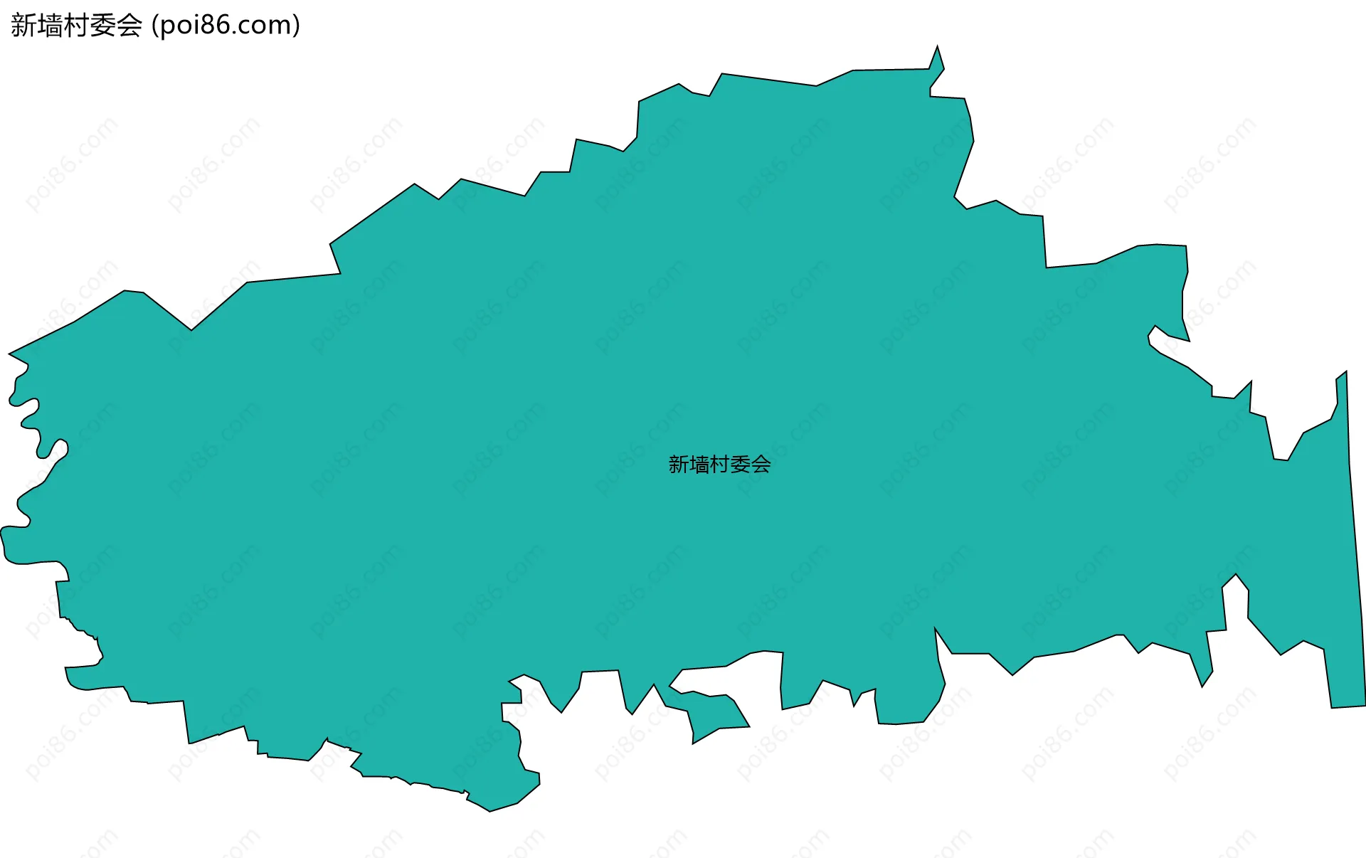 新墙村委会边界地图