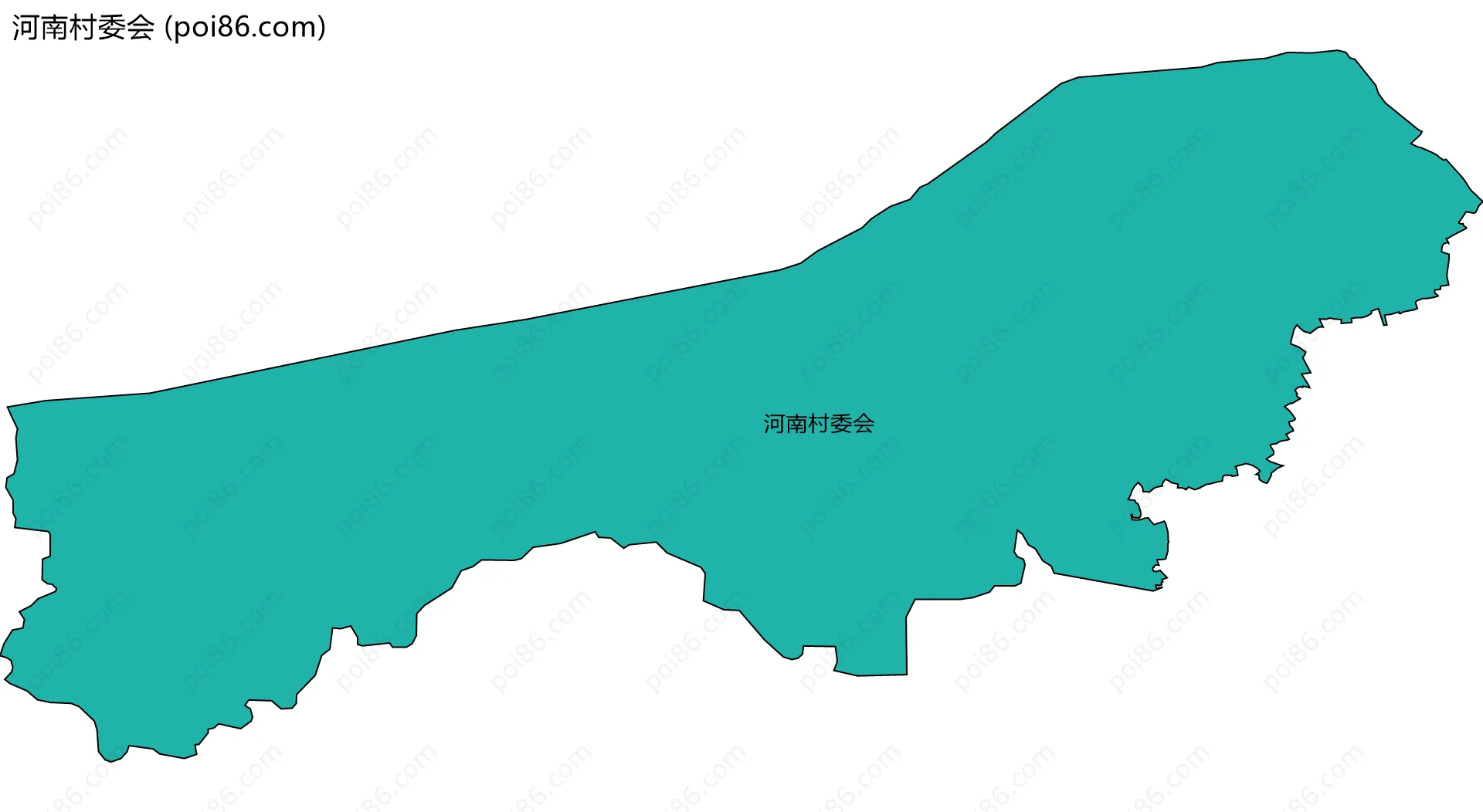 河南村委会边界地图