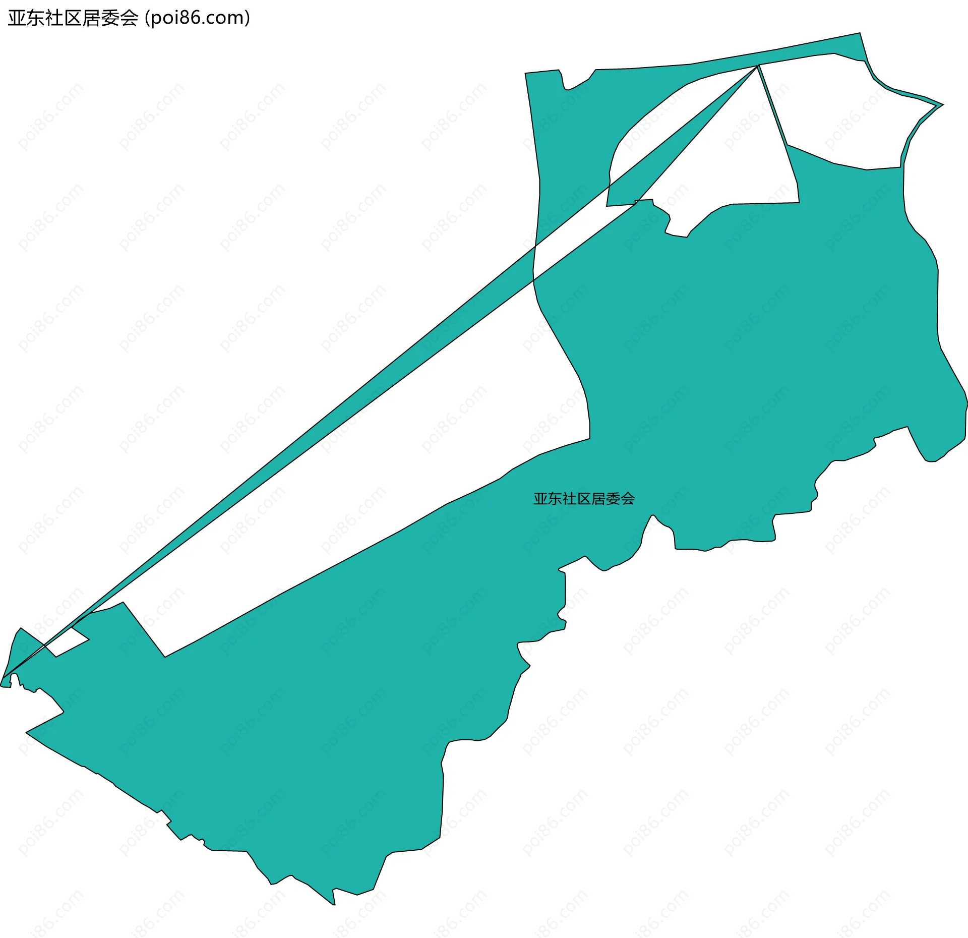 亚东社区居委会边界地图