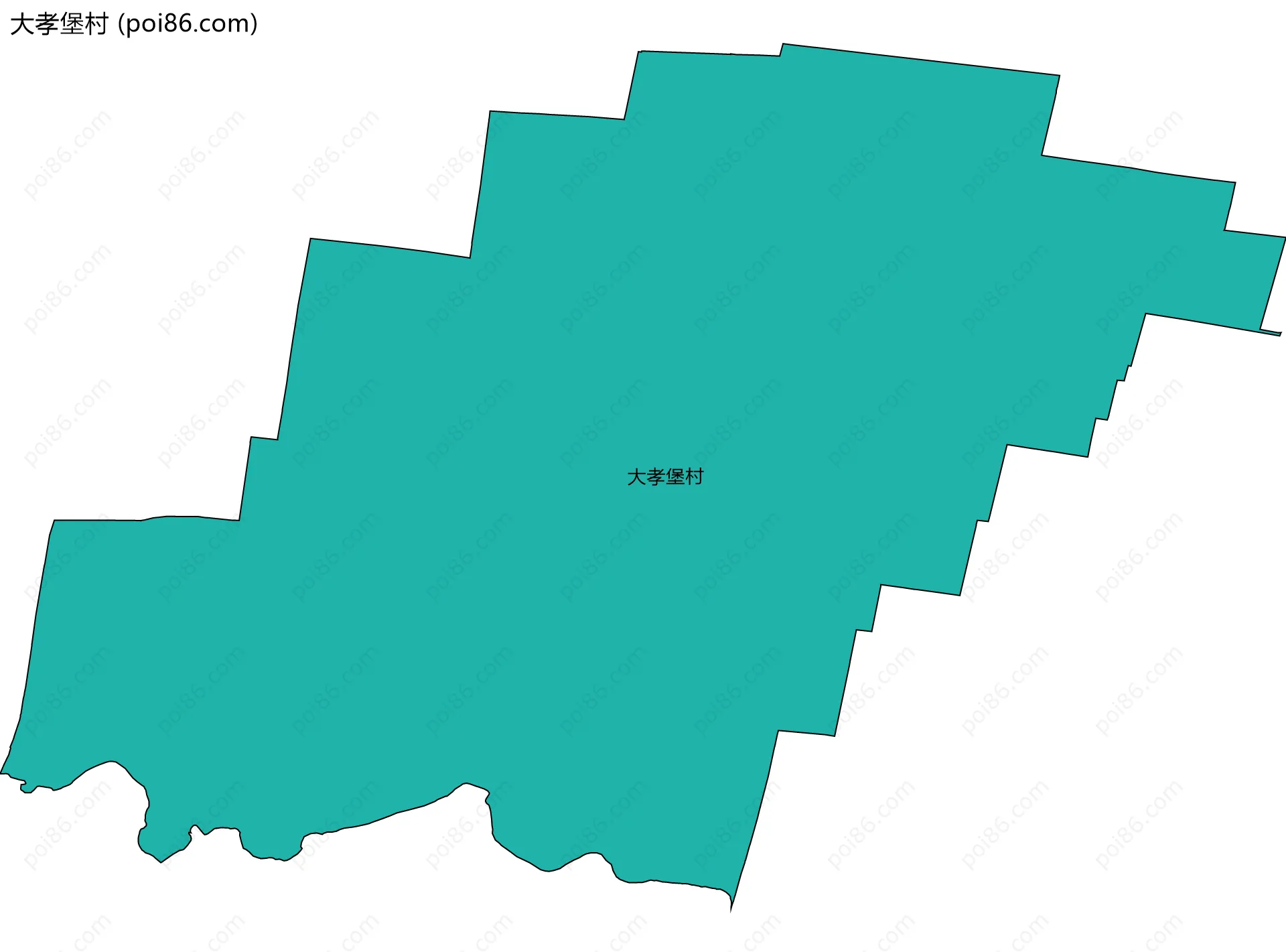 大孝堡村边界地图