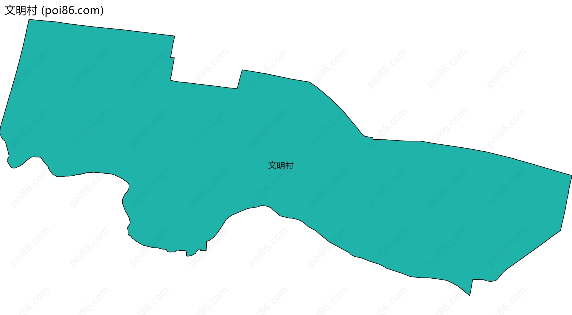 文明村边界地图