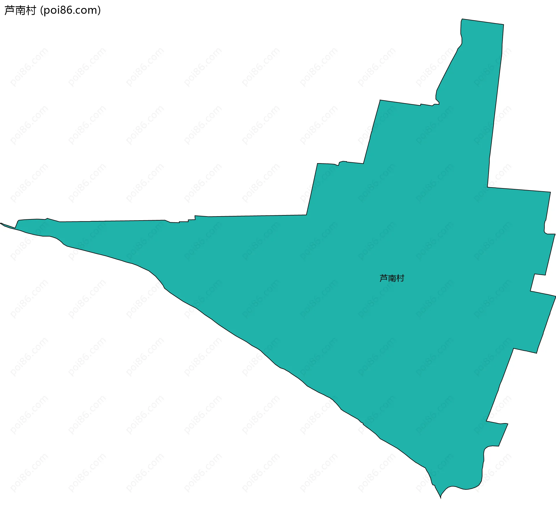 芦南村边界地图