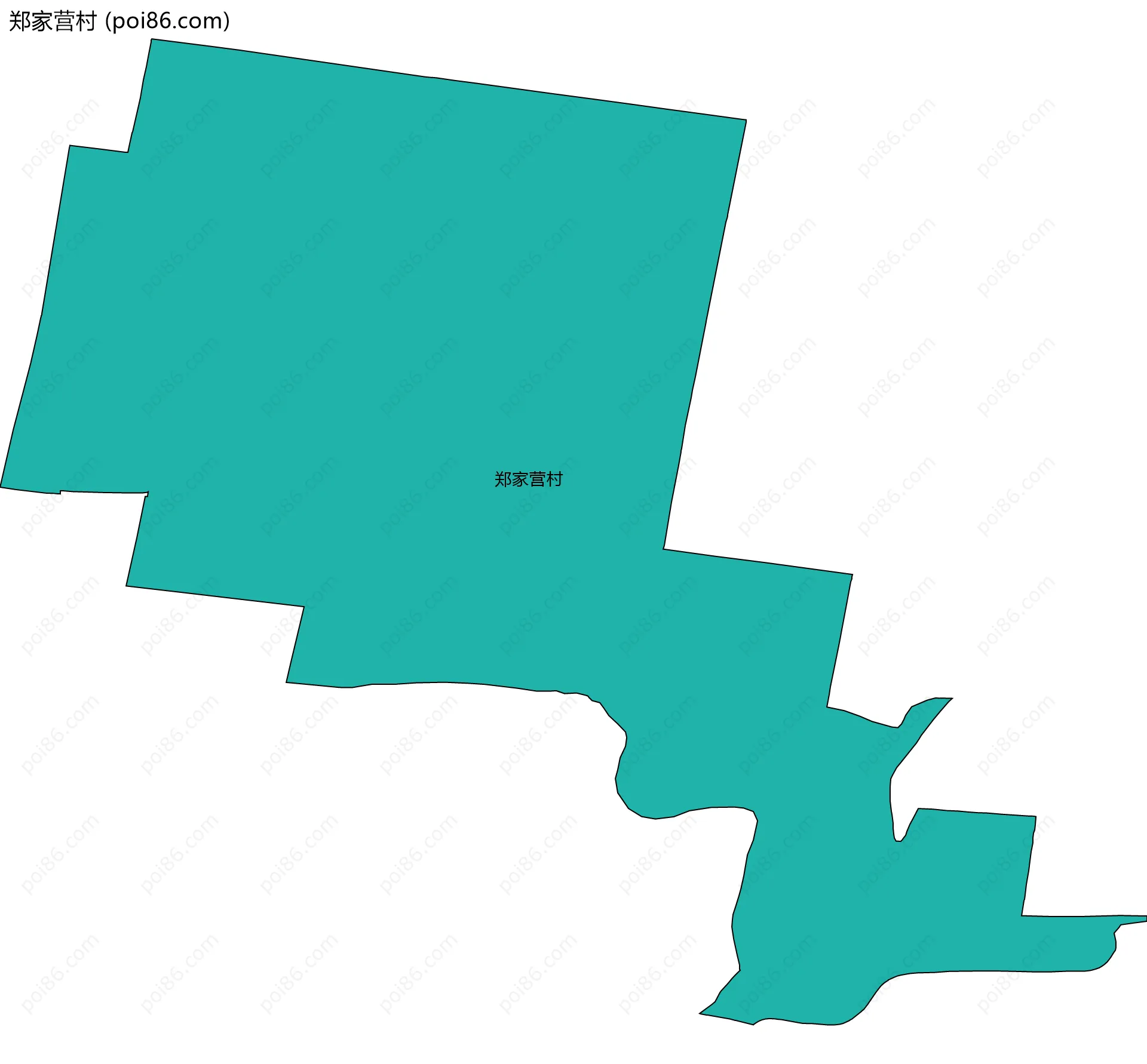 郑家营村边界地图