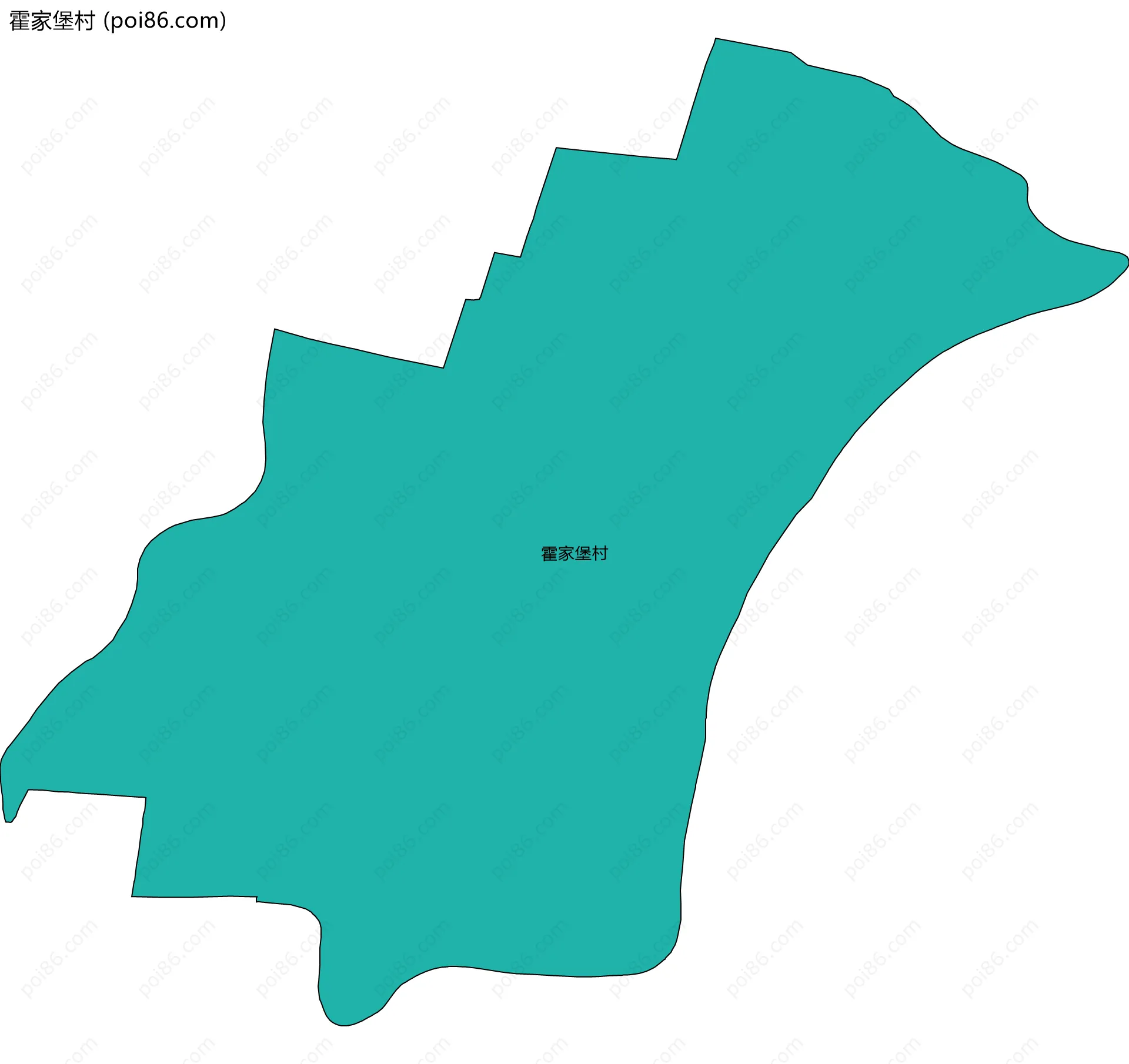 霍家堡村边界地图