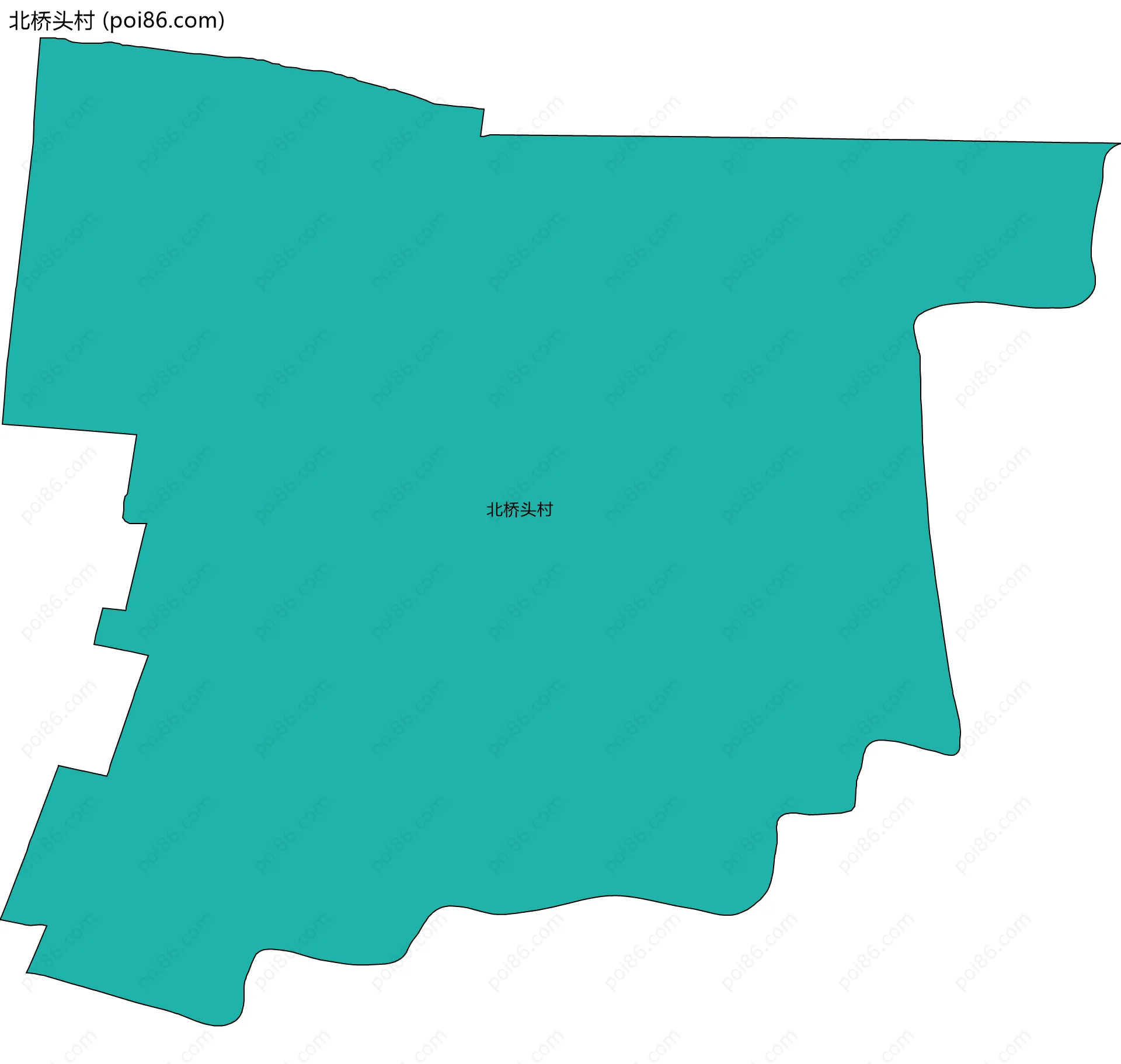 北桥头村边界地图