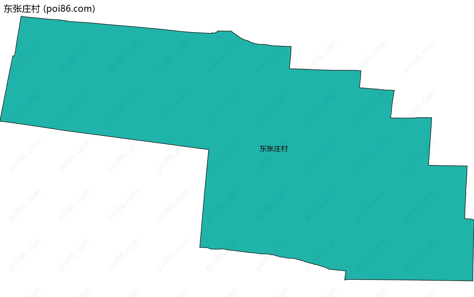 东张庄村边界地图