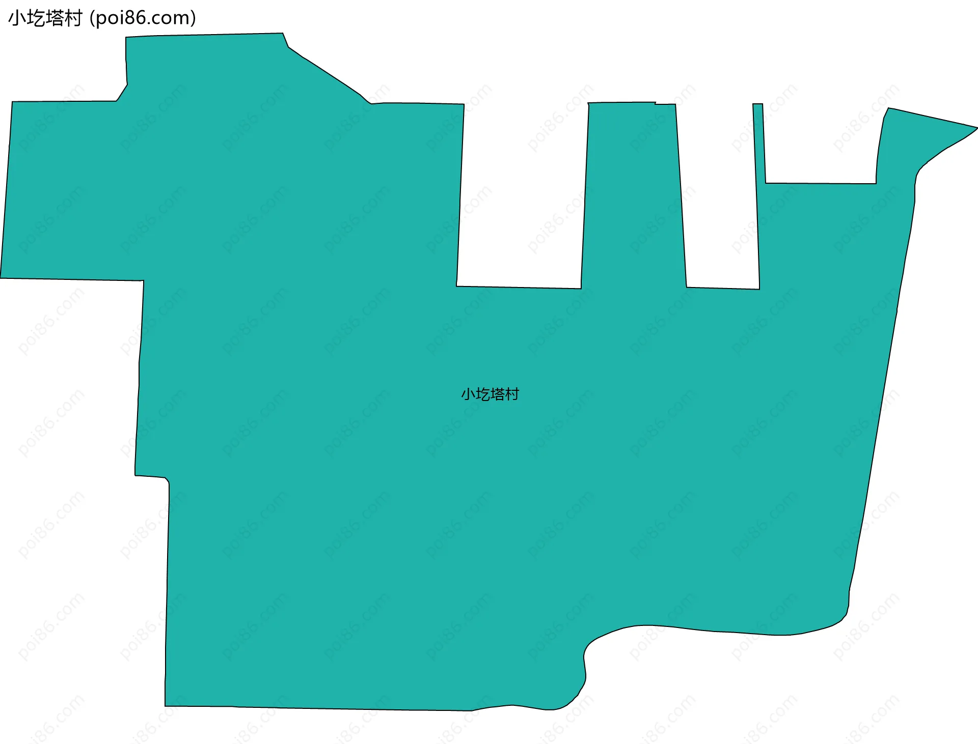 小圪塔村边界地图