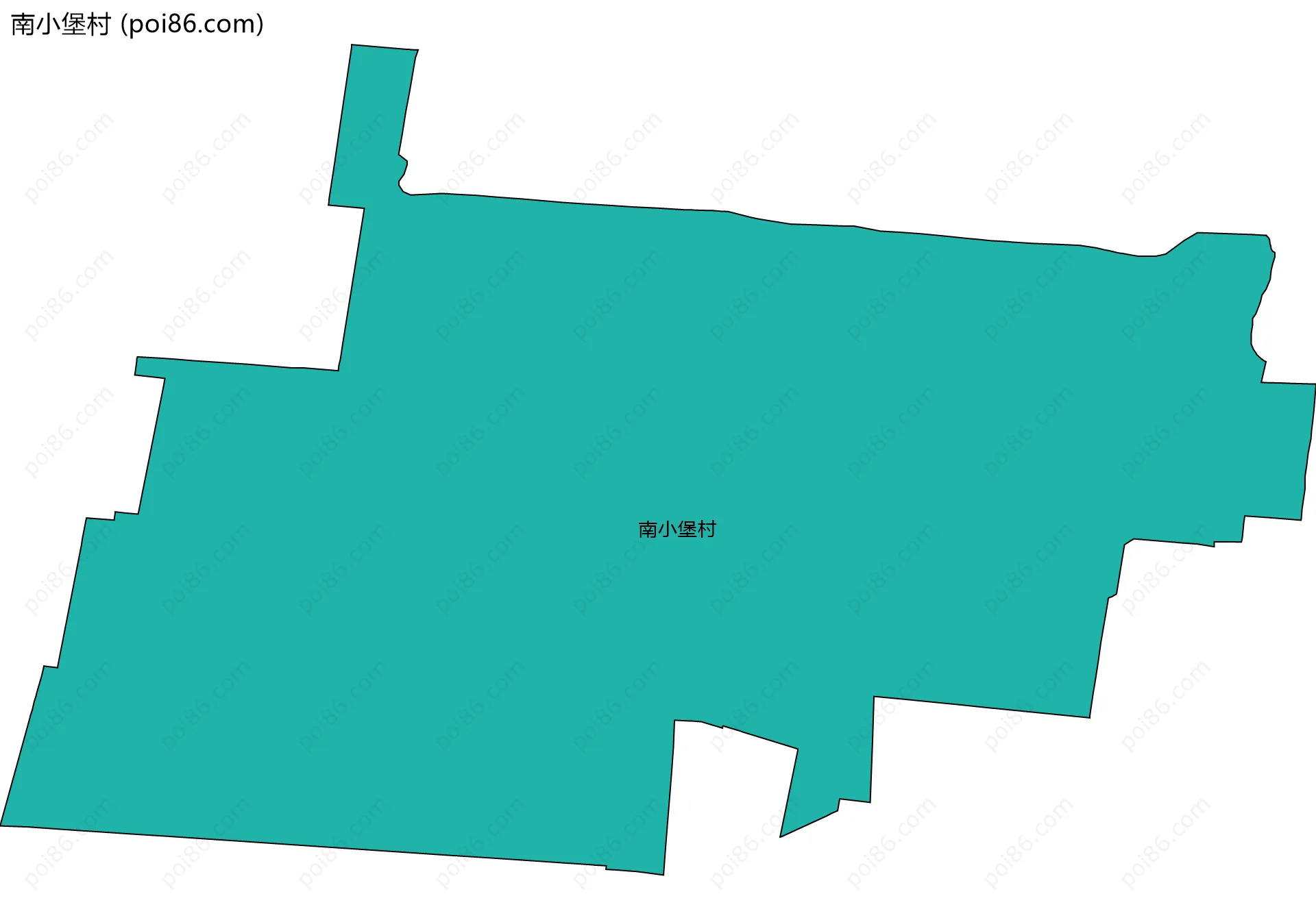 南小堡村边界地图