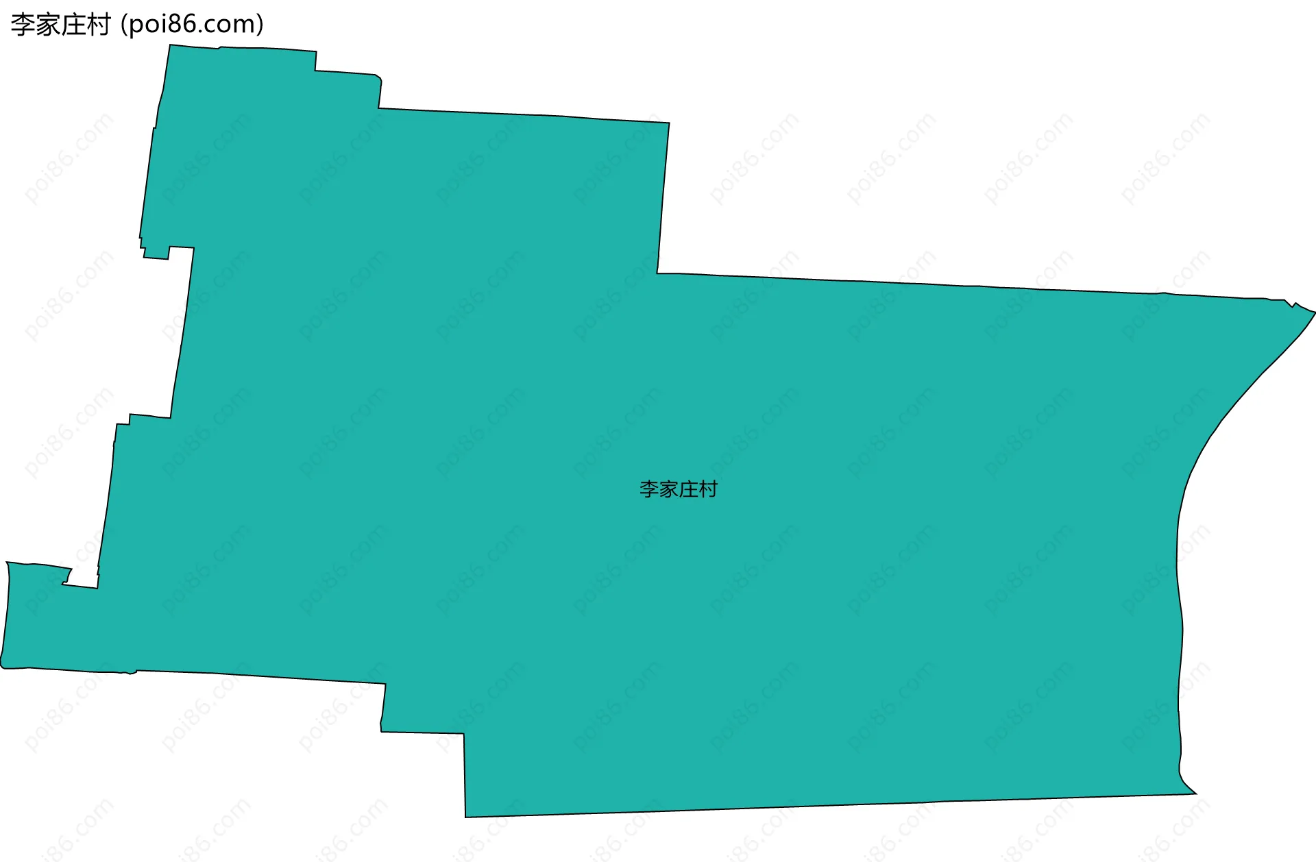 李家庄村边界地图