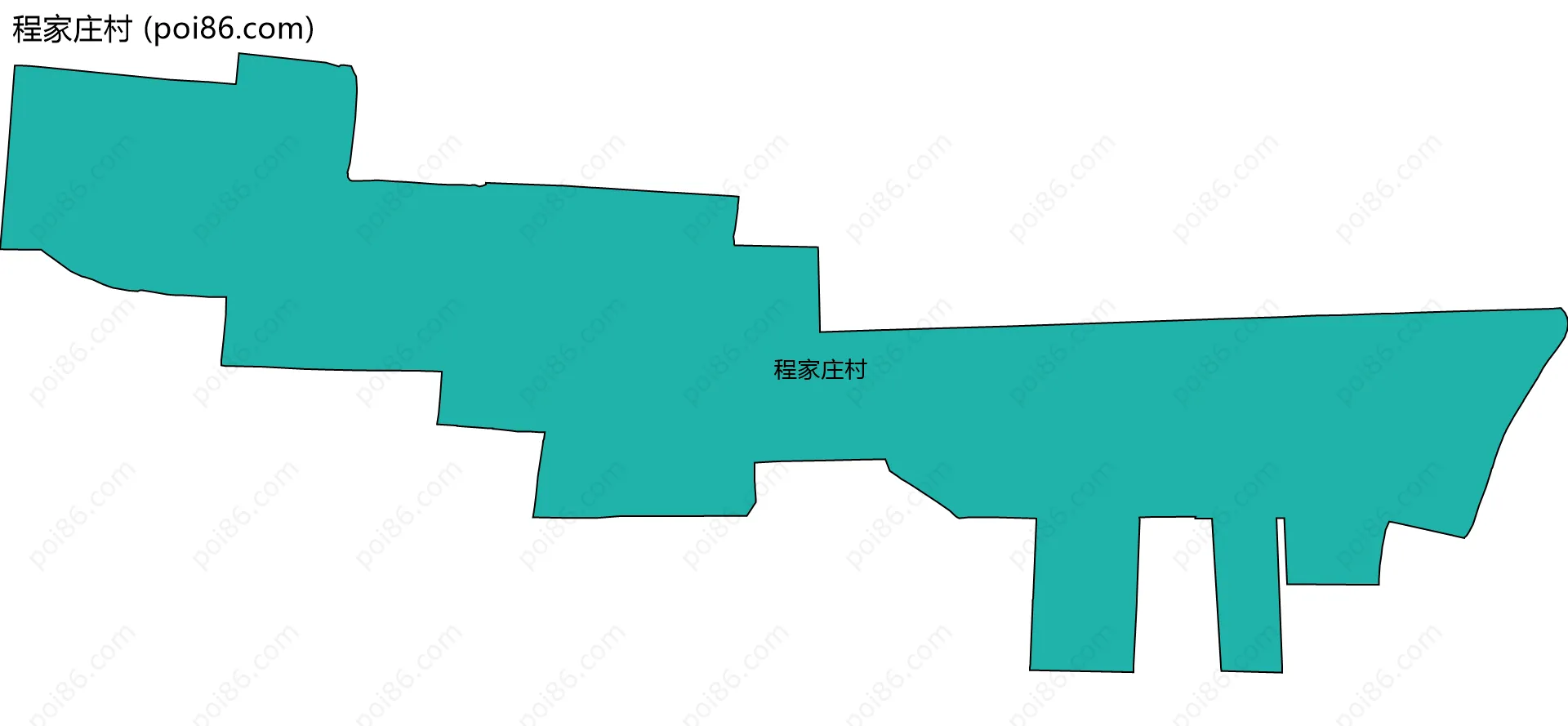 程家庄村边界地图