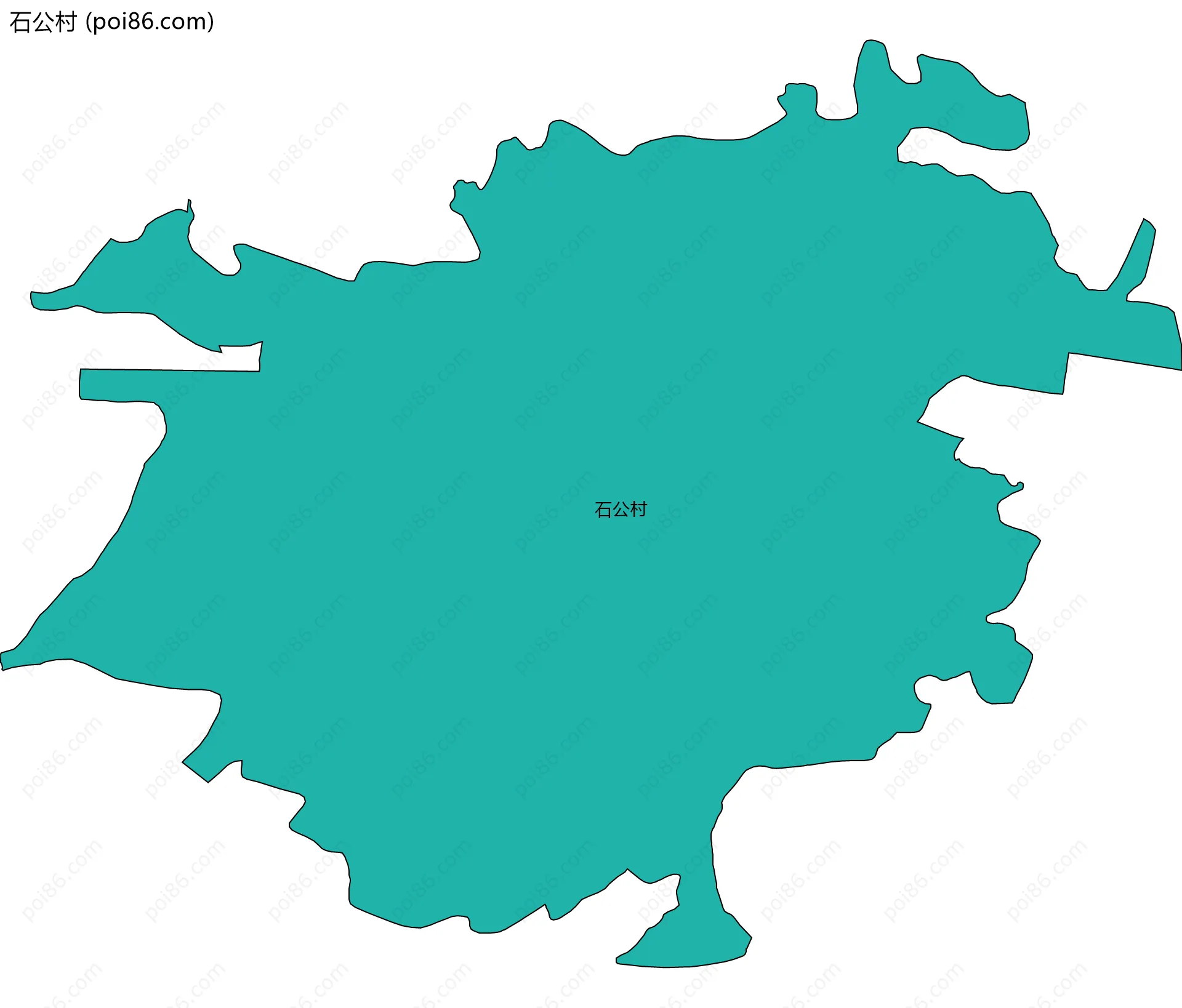 石公村边界地图
